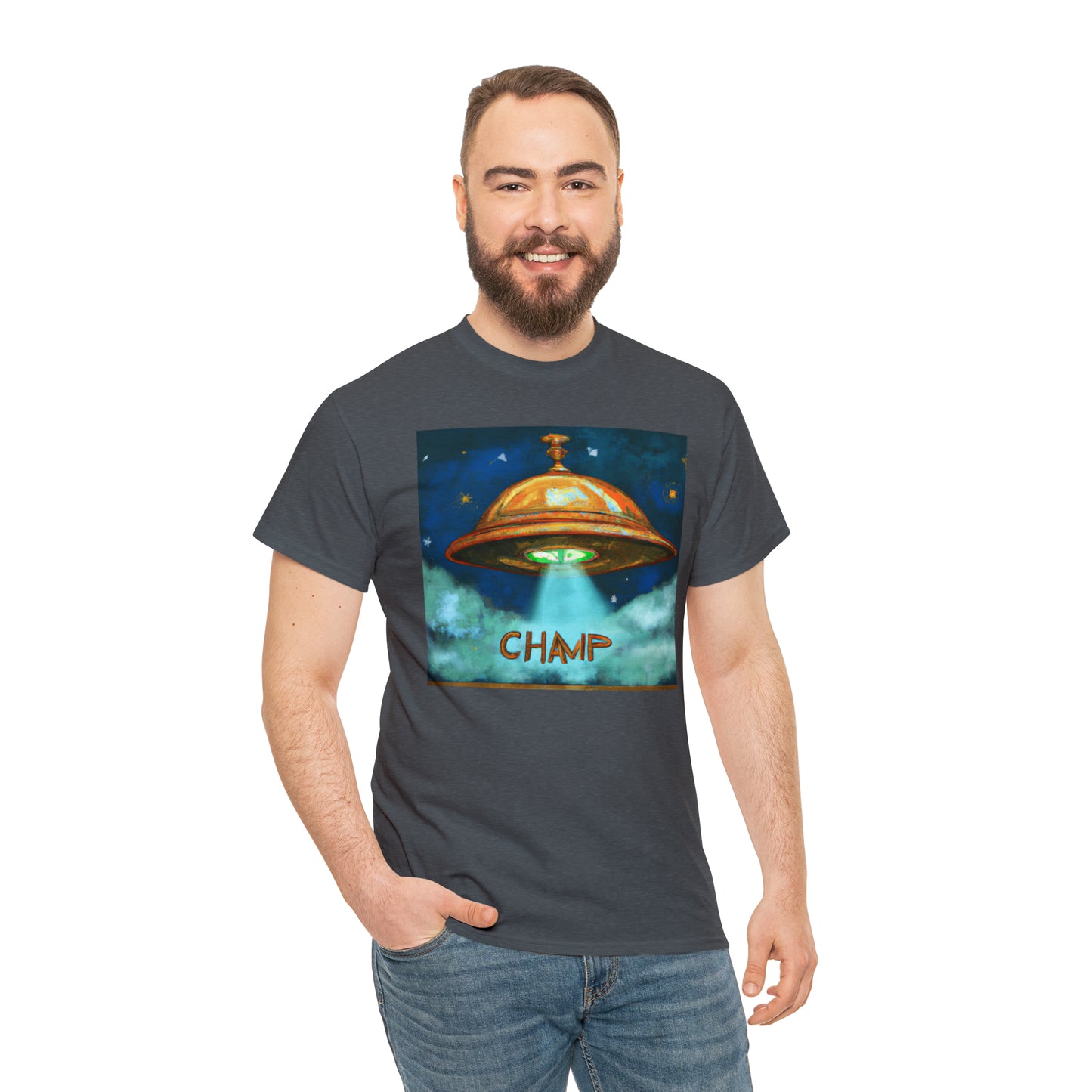 CHAMP UFO 8 - Ancient Roman Style - AI Art - Gildan Heavy Cotton Tee