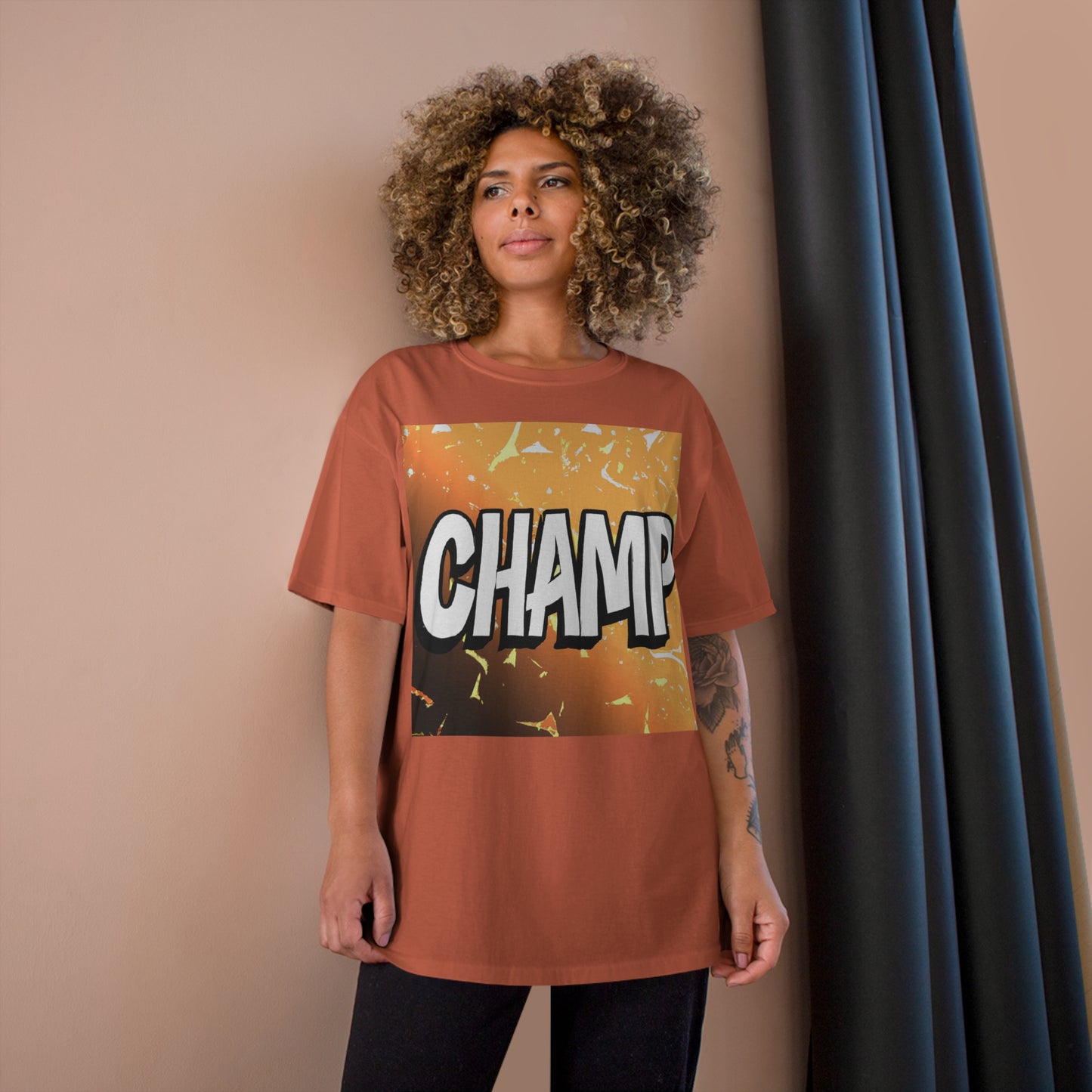 CHAMP Logo Anime Style Art - AI Art - Champion T-Shirt