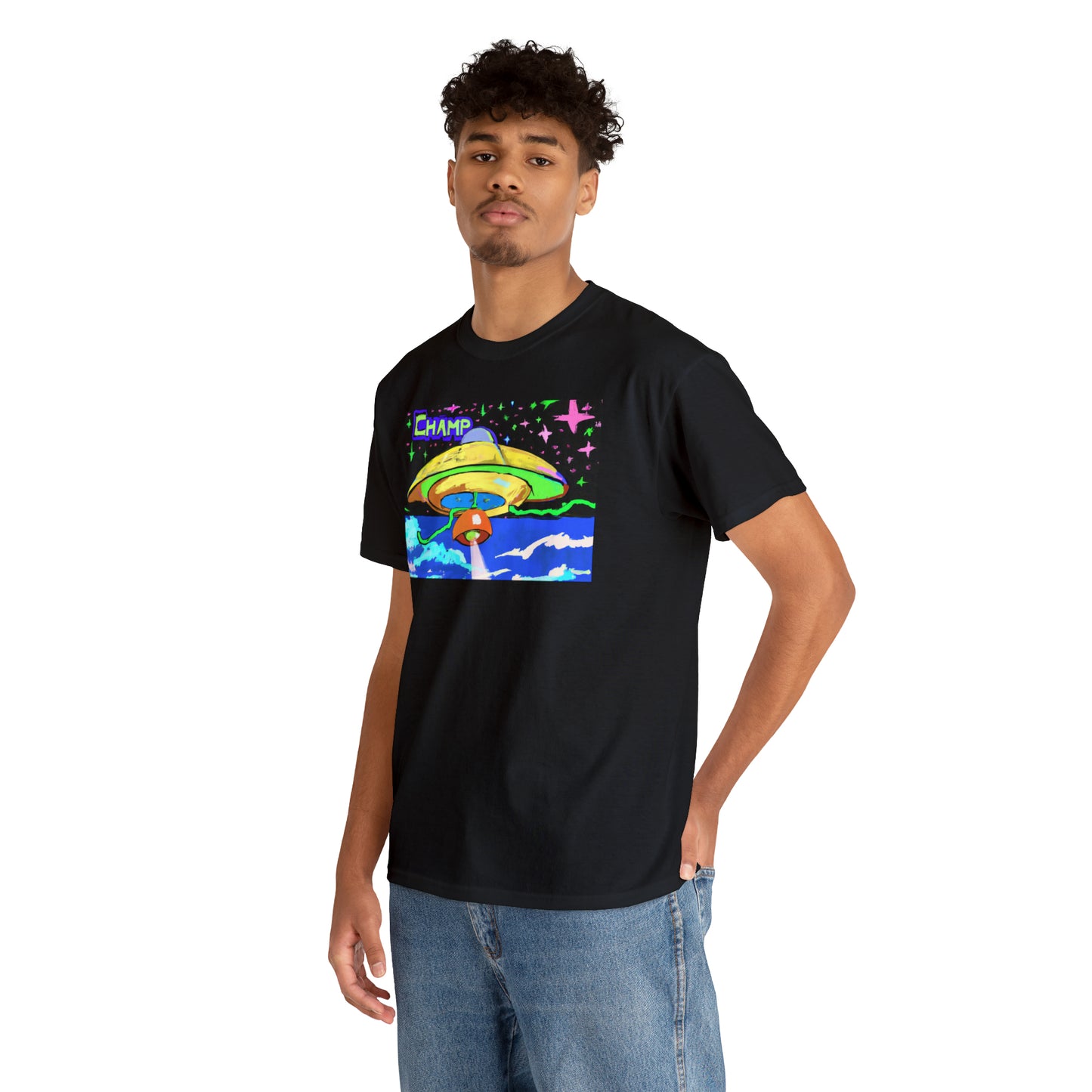 CHAMP UFO 15 - Post-Modern Style - AI Art - Gildan Heavy Cotton Tee