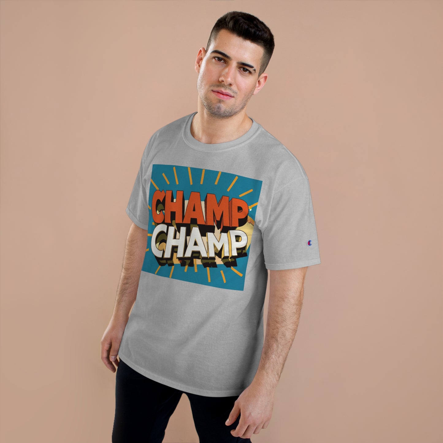 CHAMP-CHAMP Double Champ Logo 1930's Style Cartoon Art - AI Art - Champion T-Shirt