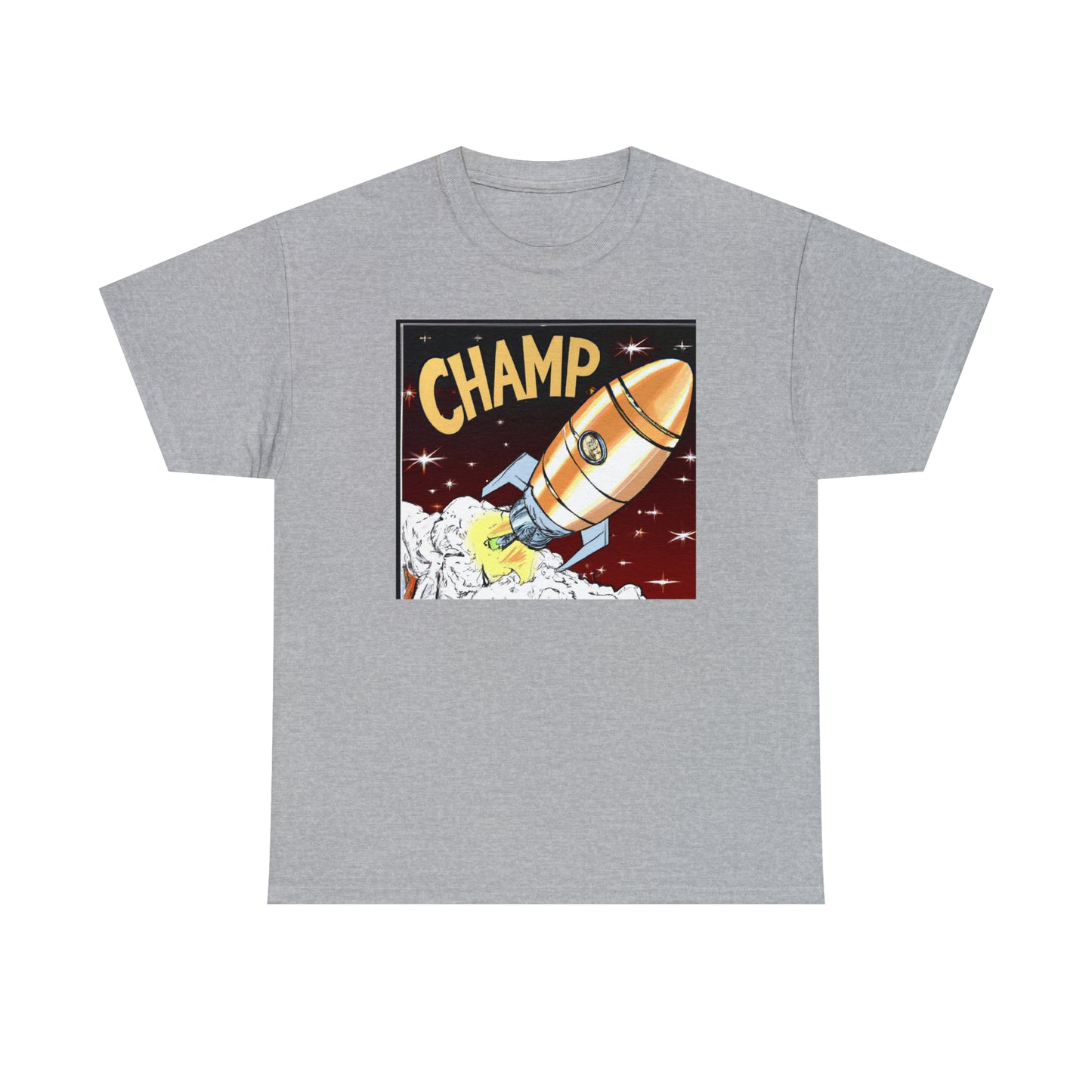 CHAMP Spaceship 12 - 1800's Style Comic Art - AI Art - Gildan Heavy Cotton Tee