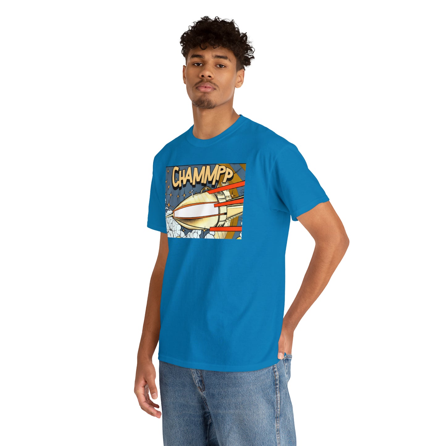 CHAMMPP Spaceship 2 - 1920's Style Comic - AI Art - Gildan Heavy Cotton Tee