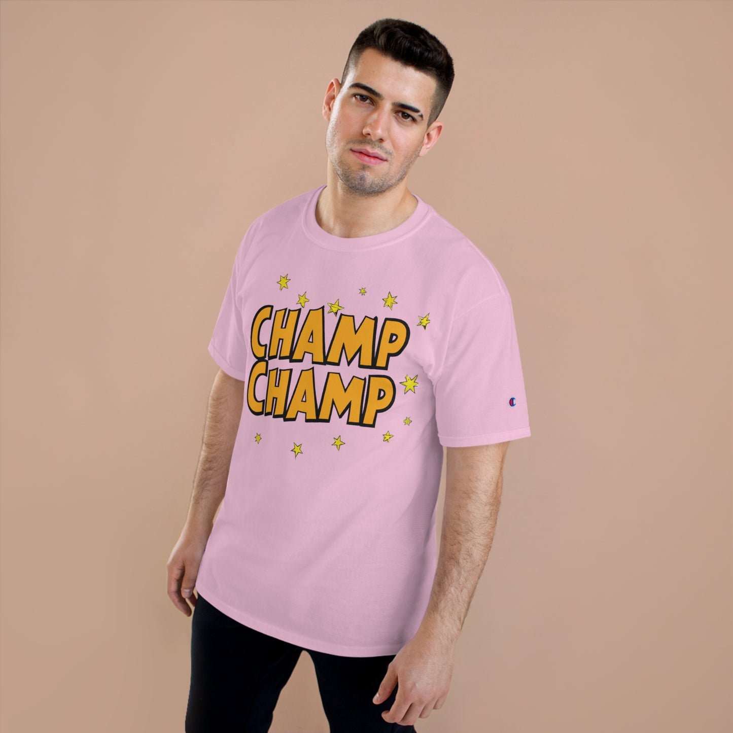 CHAMP-CHAMP Double Champ Logo 1920's Style Cartoon Art - AI Art - Champion T-Shirt