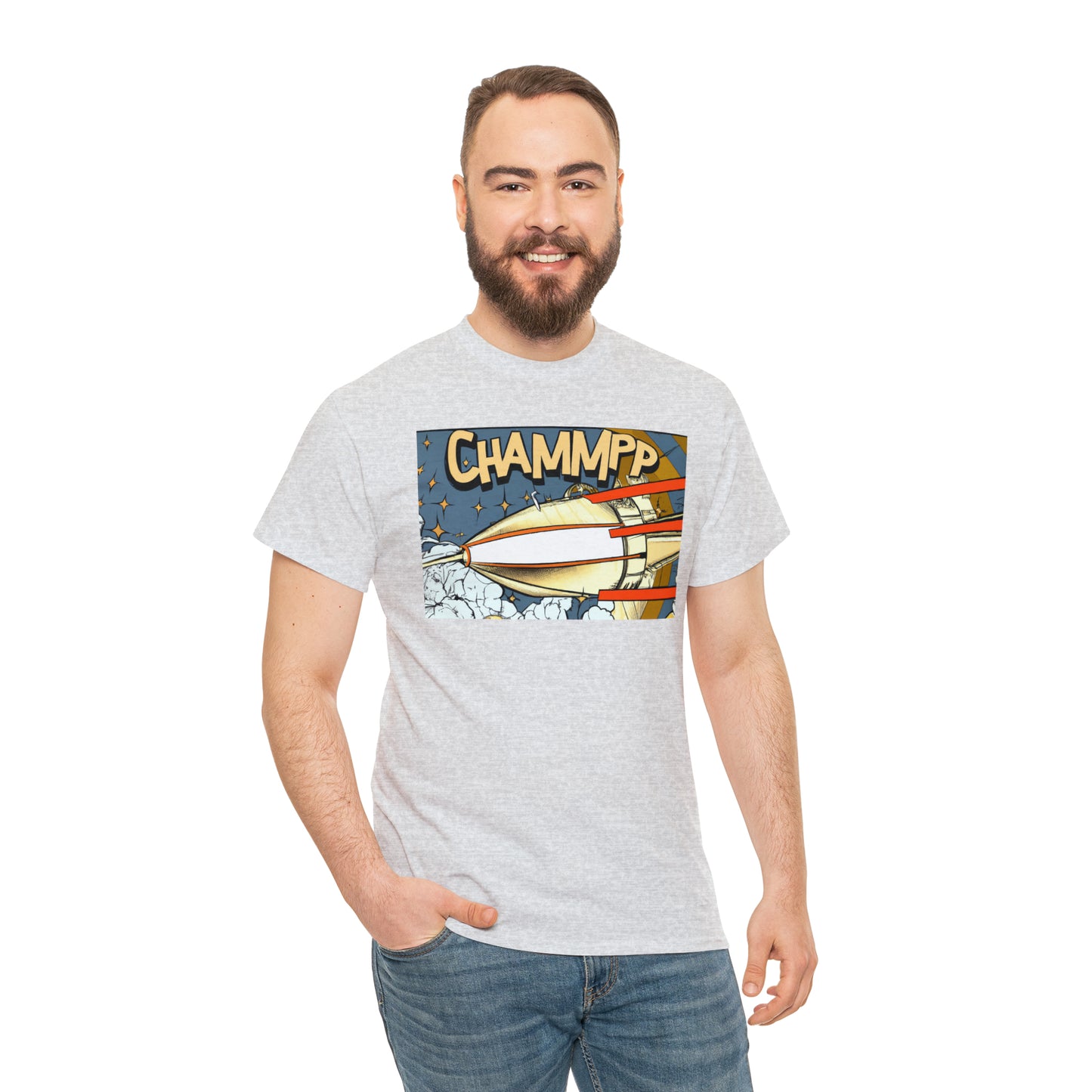 CHAMMPP Spaceship 2 - 1920's Style Comic - AI Art - Gildan Heavy Cotton Tee