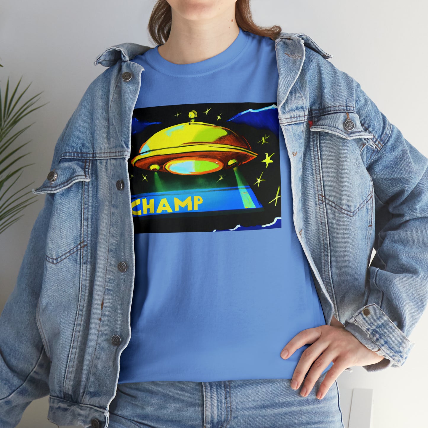 CHAMP UFO 14 - Post-Modern Style - AI Art - Gildan Heavy Cotton Tee