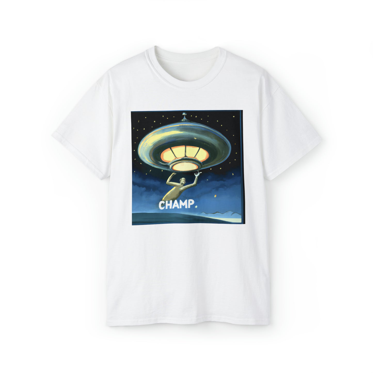 CHAMP UFO 9 - Neo-Classical Style - AI Art - Gildan Ultra Cotton Tee