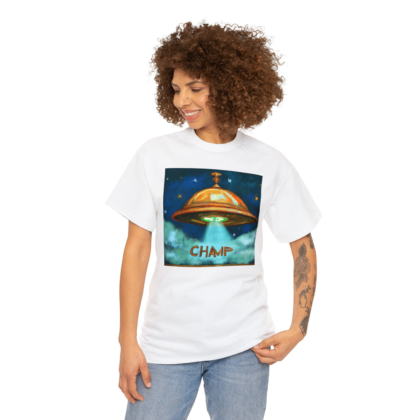 CHAMP UFO 8 - Ancient Roman Style - AI Art - Gildan Heavy Cotton Tee