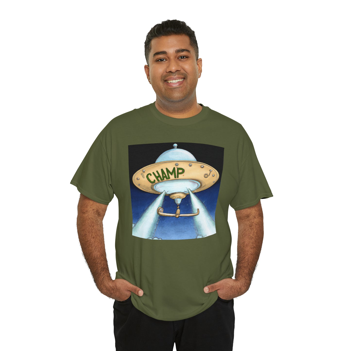 CHAMP UFO 10 - Neo-Classical Style - AI Art - Gildan Heavy Cotton Tee