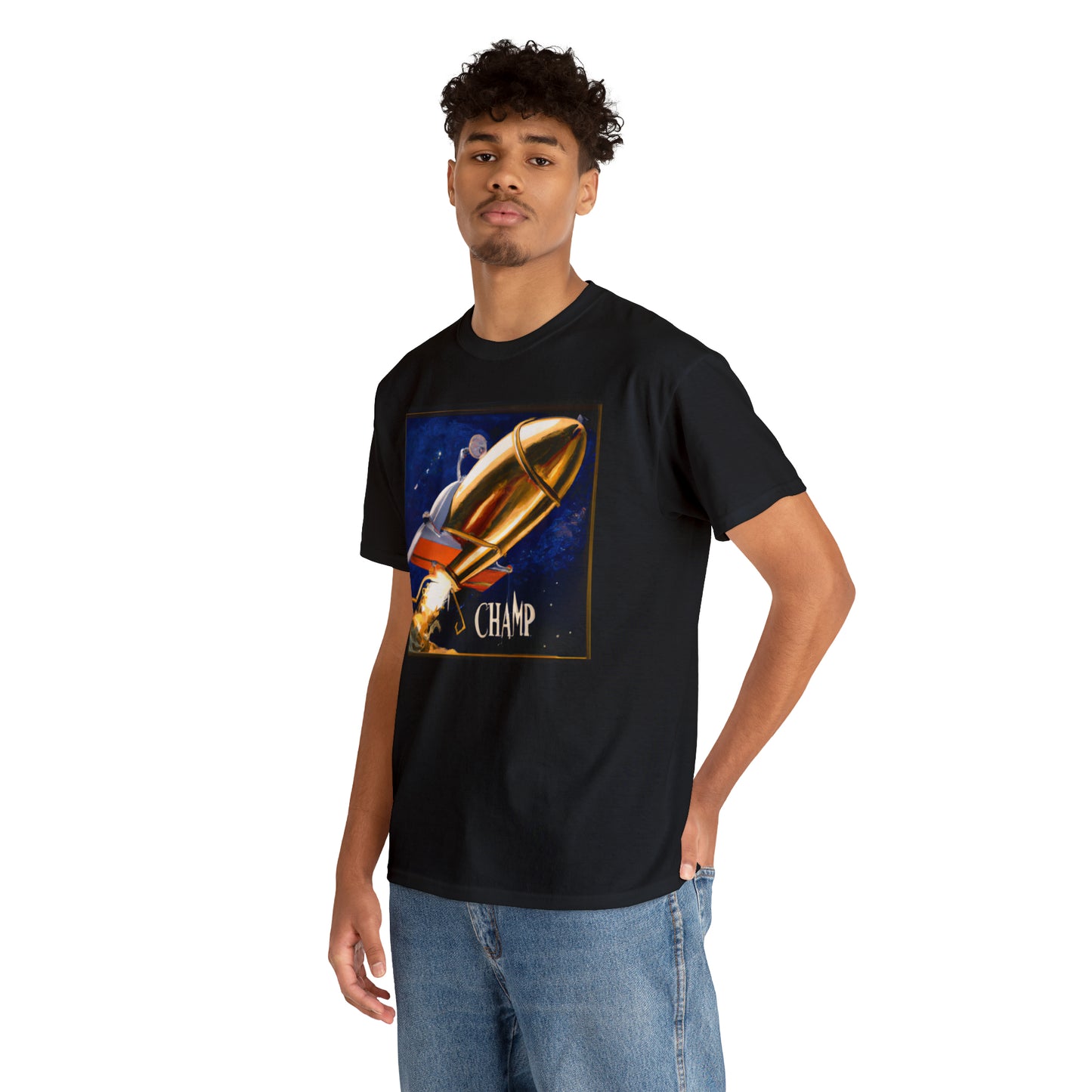 CHAMP Spaceship 9 - Renaissance Style - AI Art - Gildan Heavy Cotton Tee