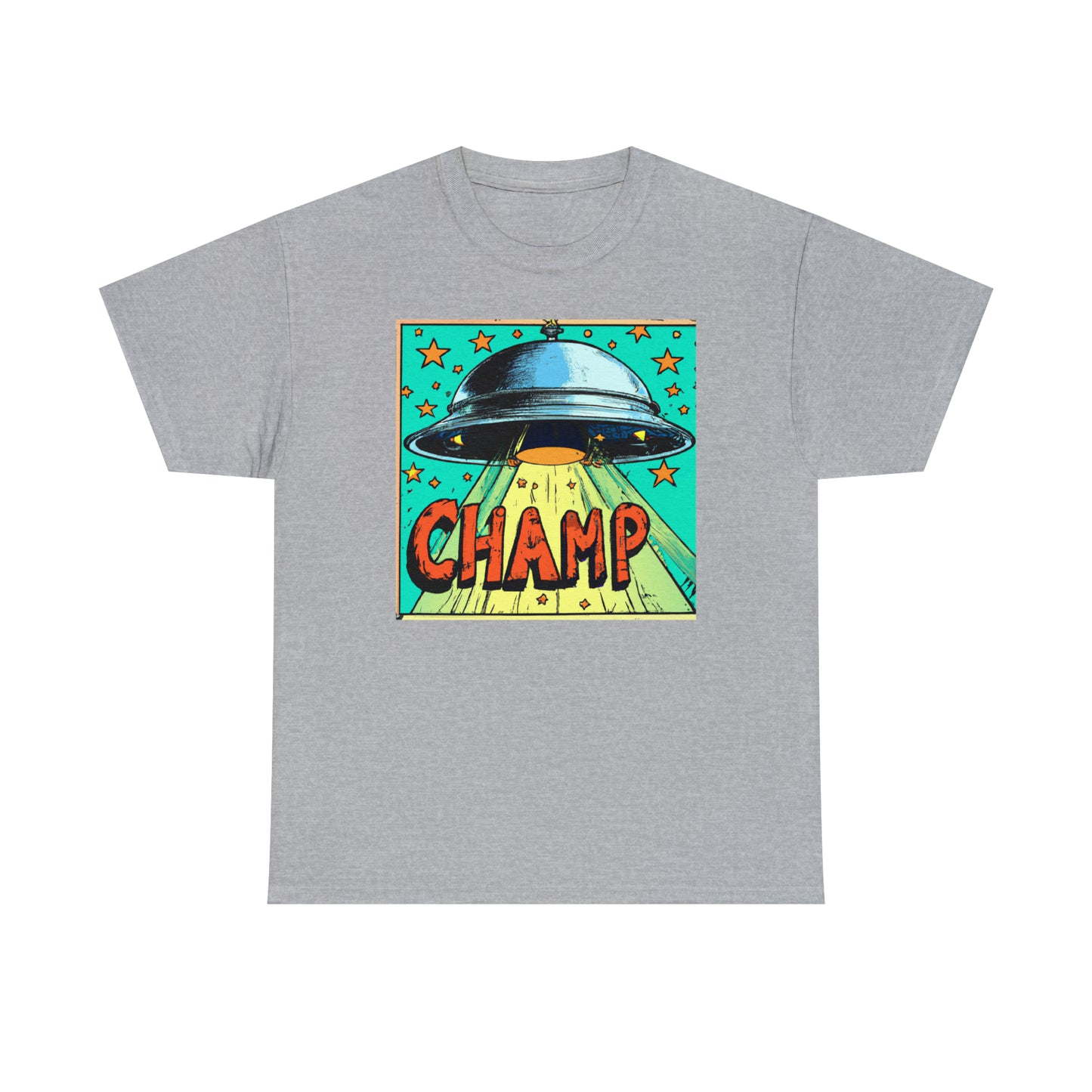 CHAMP UFO Logo 1 - AI Art - Gildan Heavy Cotton Tee