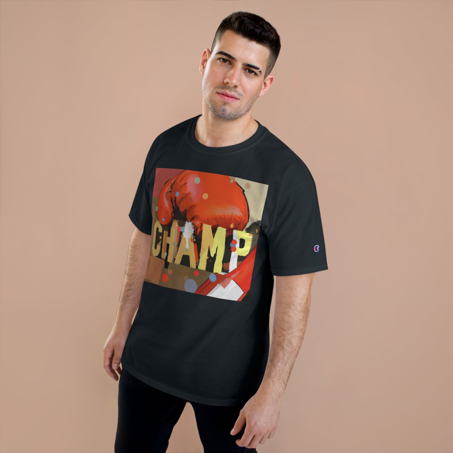 CHAMP Logo Boxing Glove Post-Modern Art Style - AI Art - Champion T-Shirt