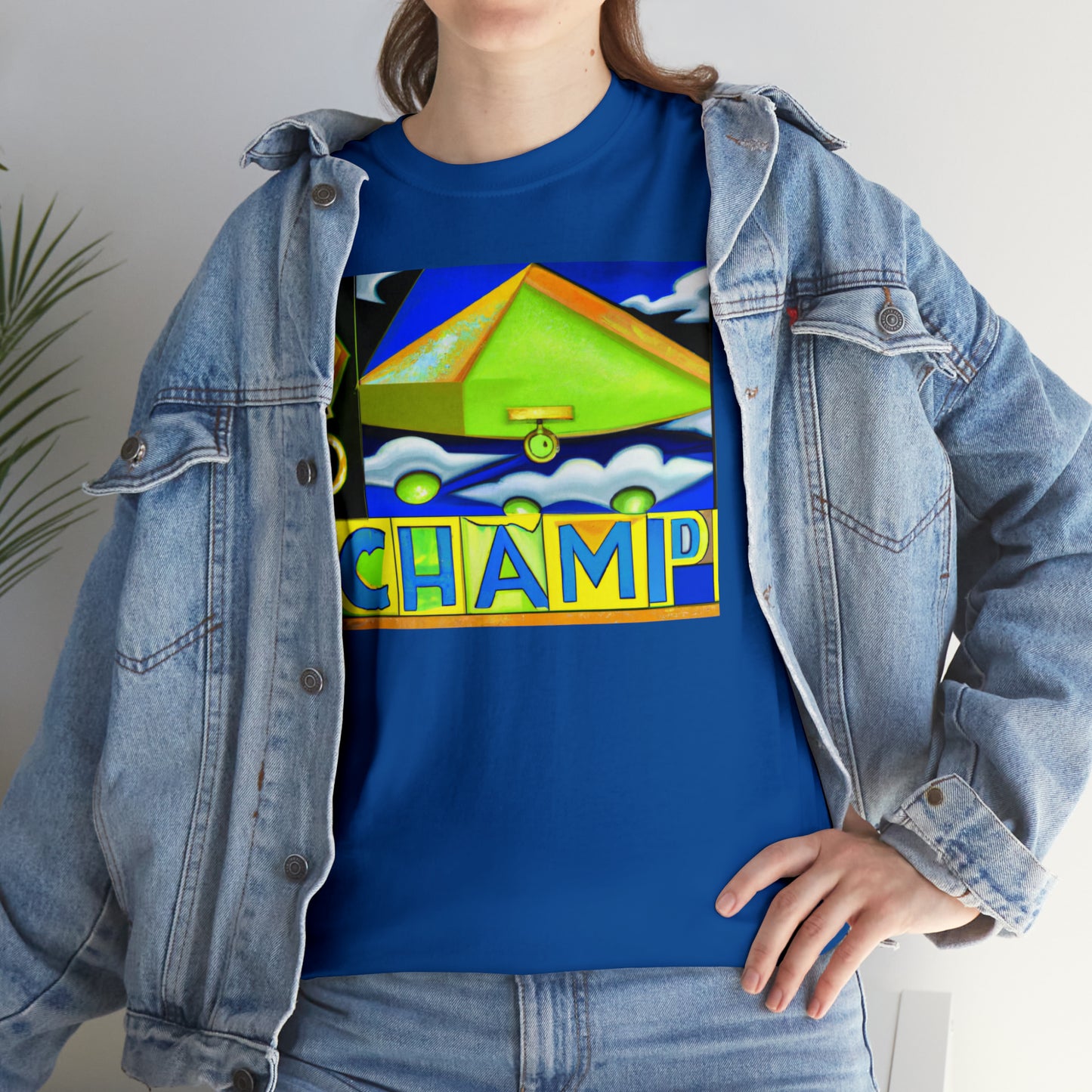 CHAMP UFO 11 - Cubist Style - AI Art - Gildan Heavy Cotton Tee