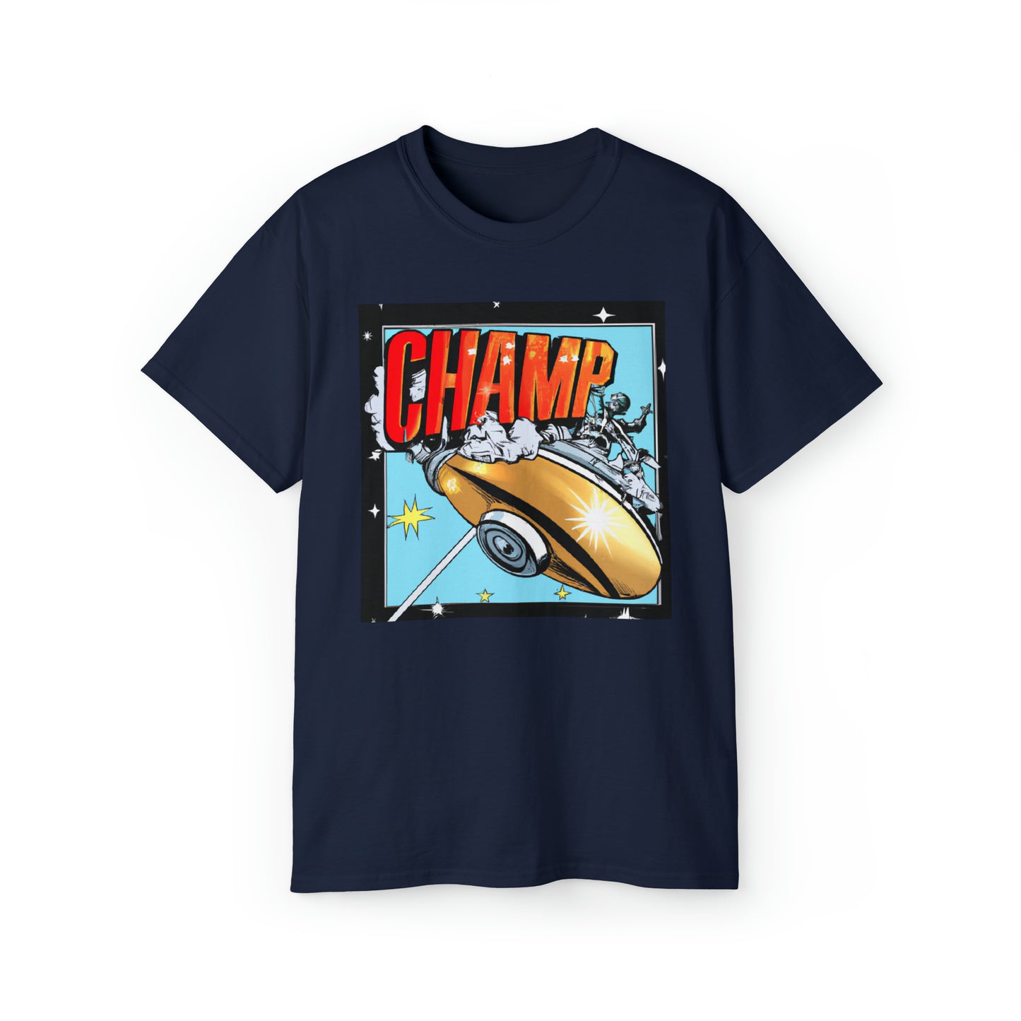 CHAMP UFO 5 - 1950's Style Comic Book Art - AI Art - Gildan Ultra Cotton Tee