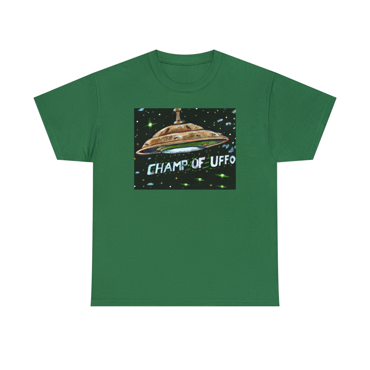 CHAMP OF UFFO (UFO 7) - Medeival Style Art - AI Art - Gildan Heavy Cotton Tee