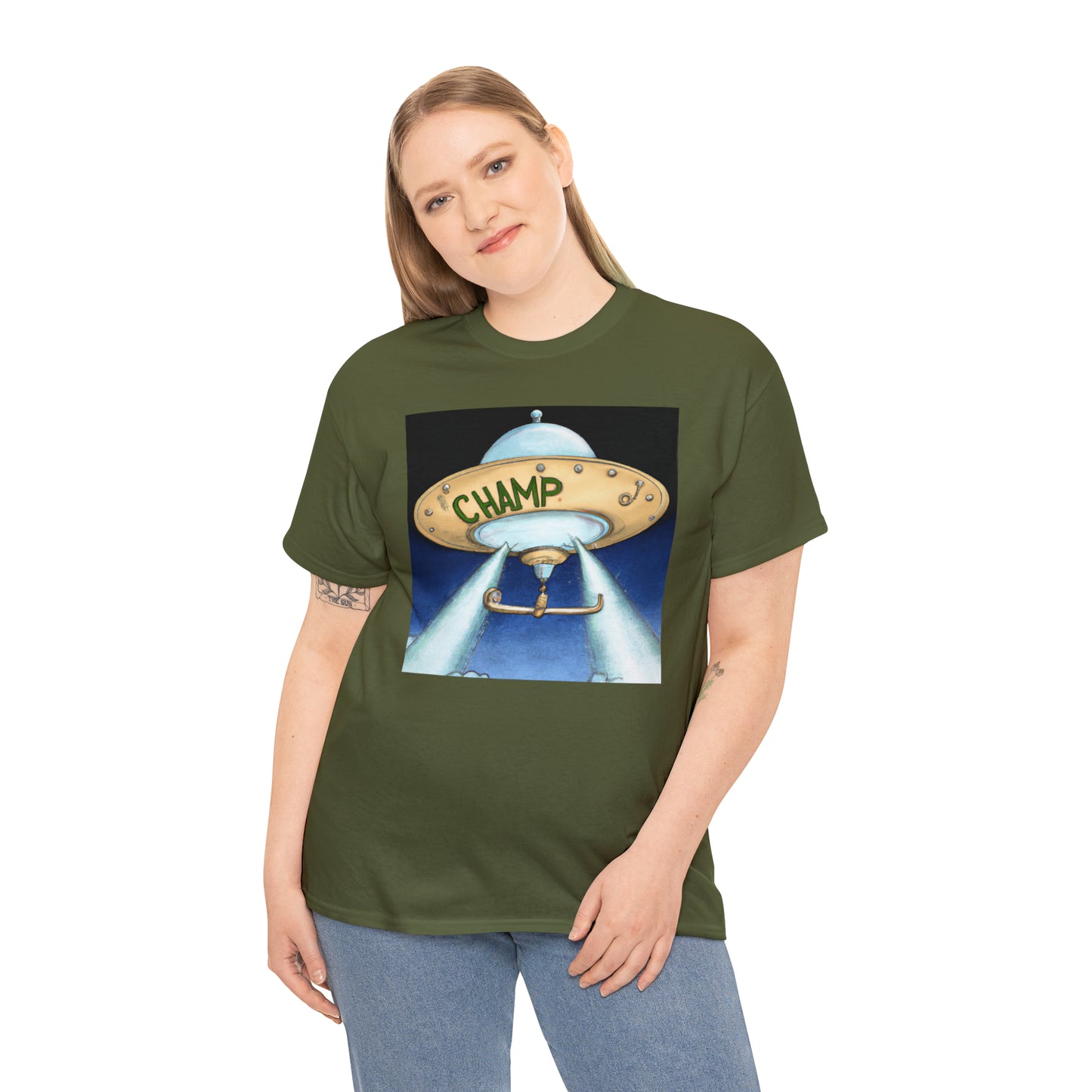 CHAMP UFO 10 - Neo-Classical Style - AI Art - Gildan Heavy Cotton Tee