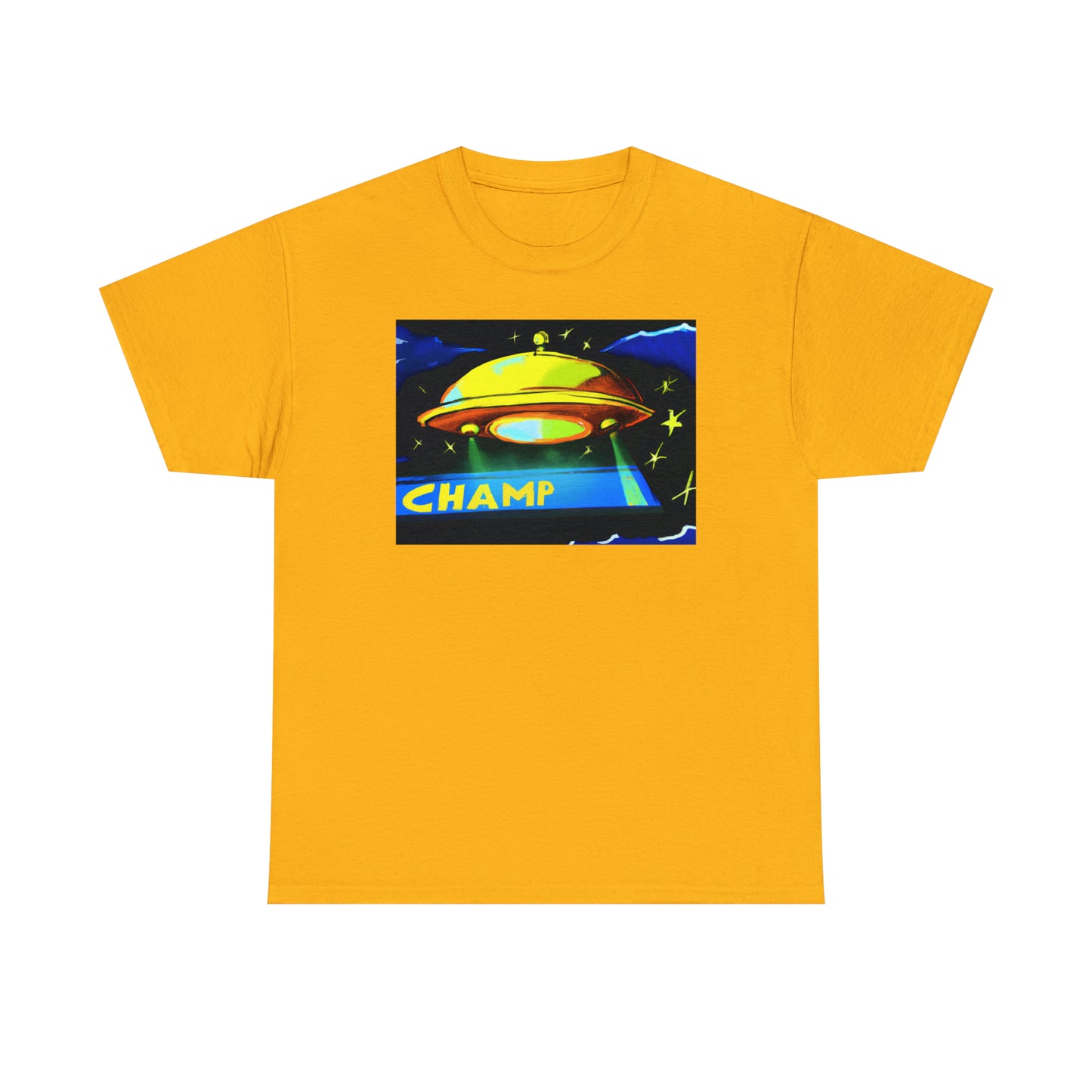 CHAMP UFO 14 - Post-Modern Style - AI Art - Gildan Heavy Cotton Tee