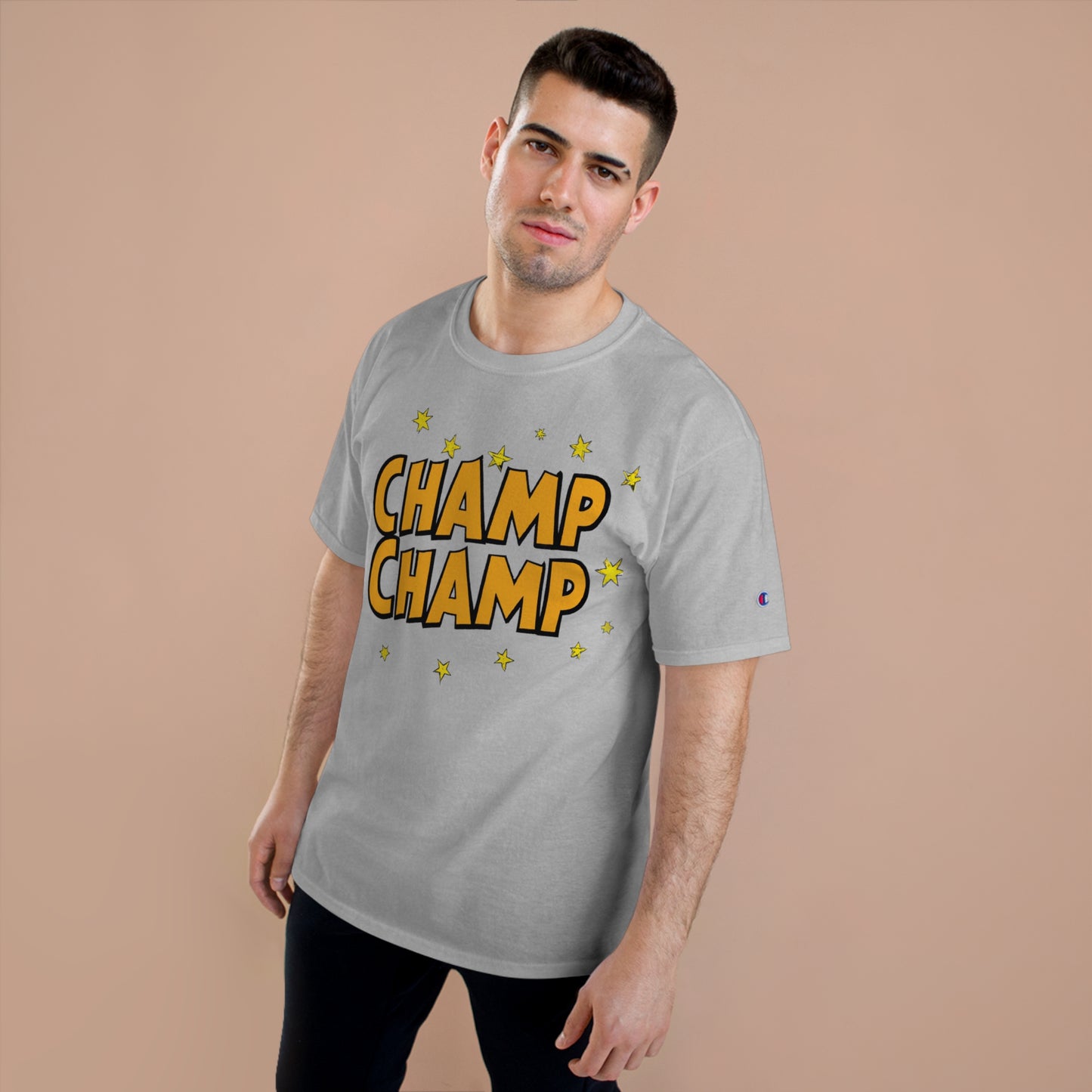 CHAMP-CHAMP Double Champ Logo 1920's Style Cartoon Art - AI Art - Champion T-Shirt