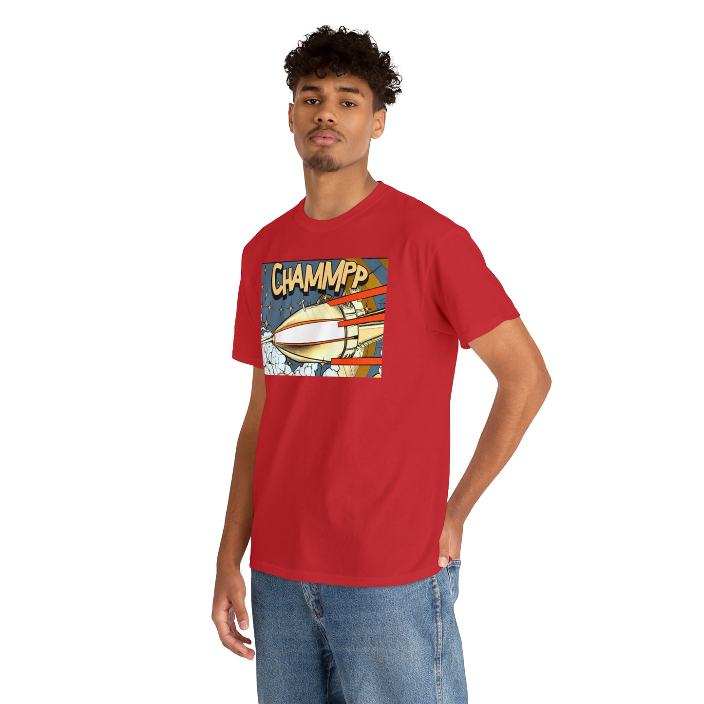 CHAMMPP Spaceship 2 - 1920's Style Comic - AI Art - Gildan Heavy Cotton Tee