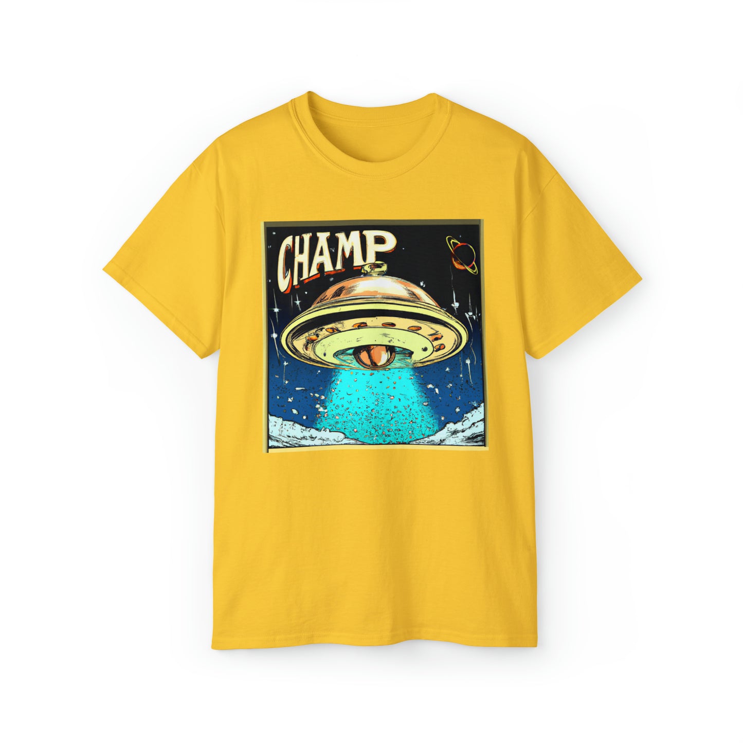 CHAMP UFO 4 - 1800's Style Comic Art - AI Art - Gildan Ultra Cotton Tee