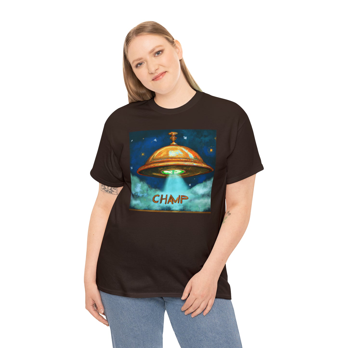 CHAMP UFO 8 - Ancient Roman Style - AI Art - Gildan Heavy Cotton Tee