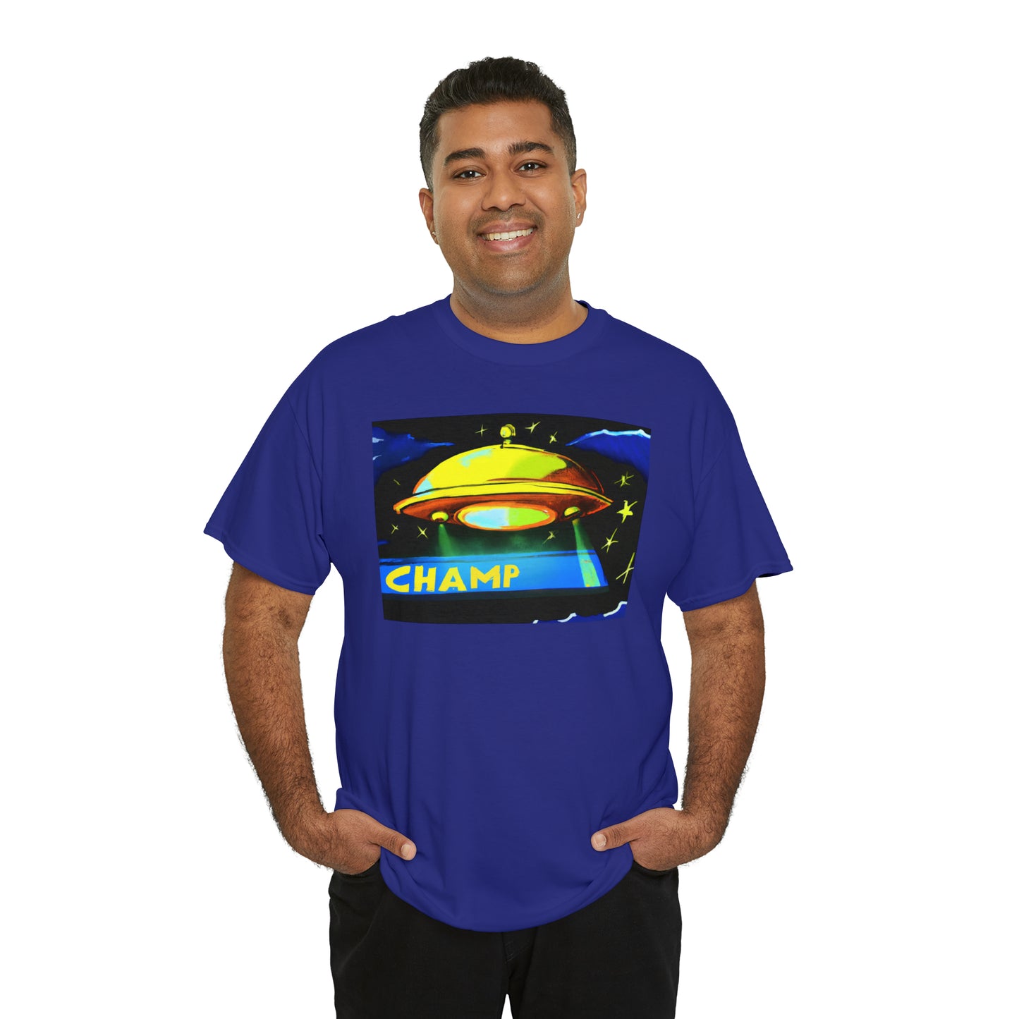 CHAMP UFO 14 - Post-Modern Style - AI Art - Gildan Heavy Cotton Tee