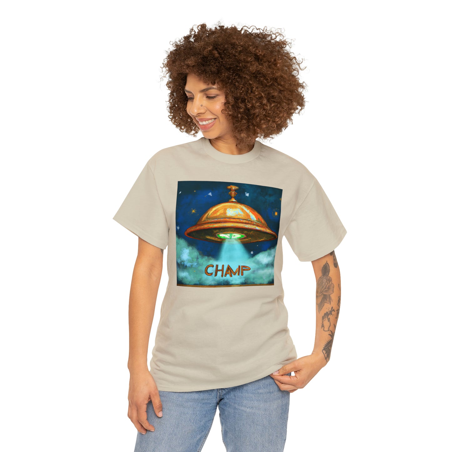 CHAMP UFO 8 - Ancient Roman Style - AI Art - Gildan Heavy Cotton Tee