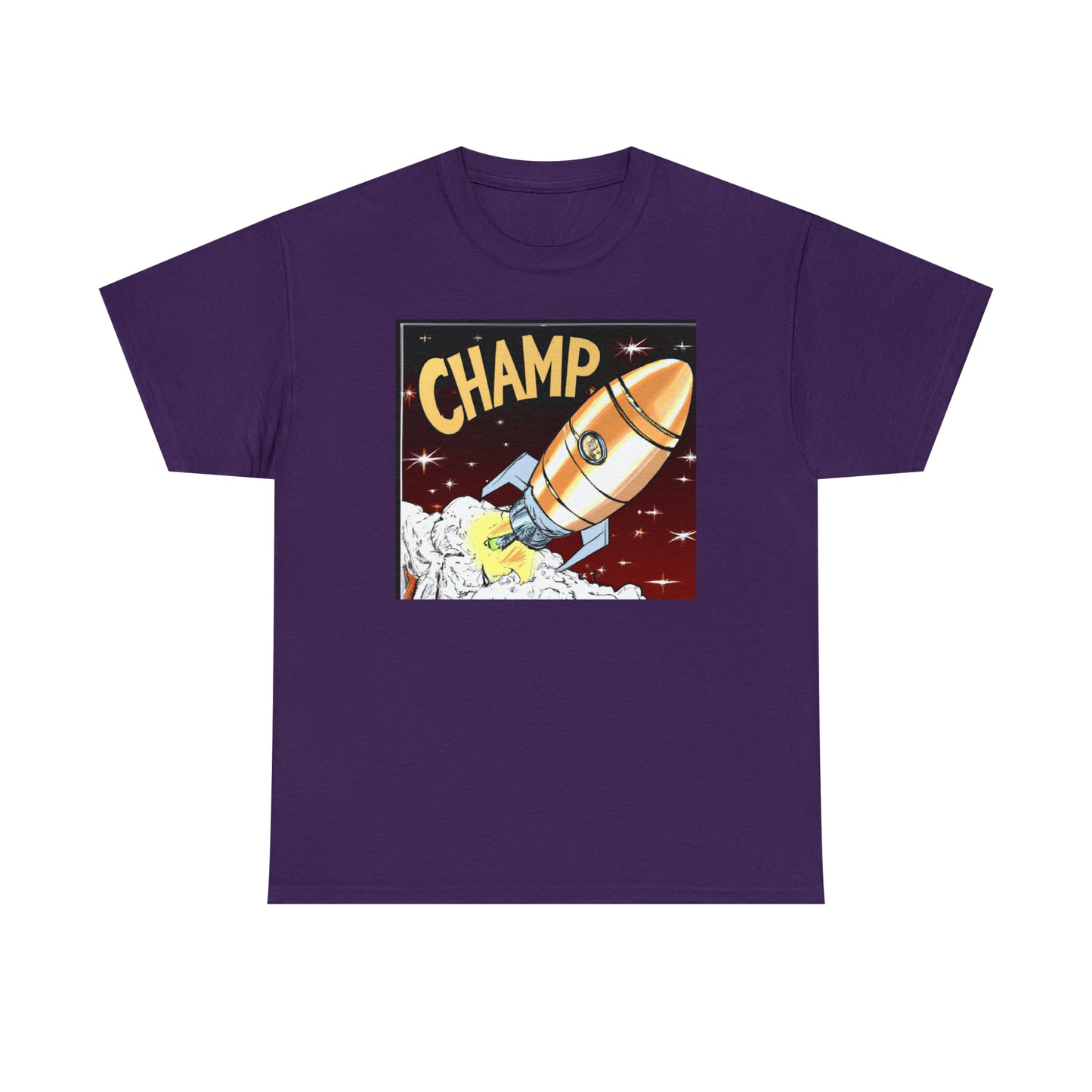 CHAMP Spaceship 12 - 1800's Style Comic Art - AI Art - Gildan Heavy Cotton Tee