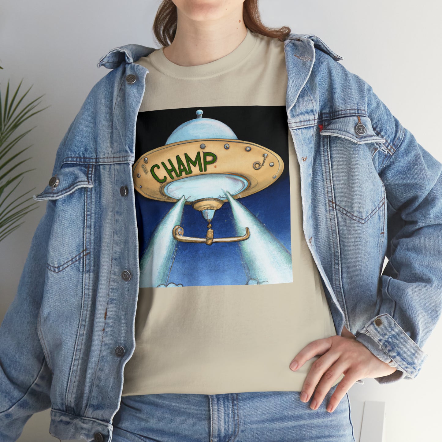 CHAMP UFO 10 - Neo-Classical Style - AI Art - Gildan Heavy Cotton Tee