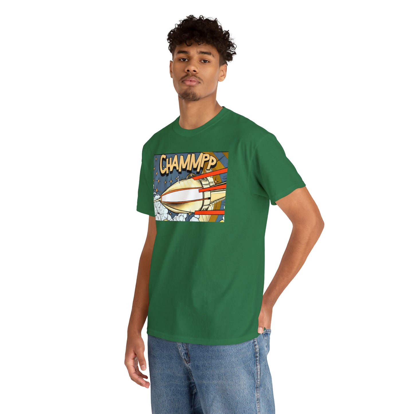 CHAMMPP Spaceship 2 - 1920's Style Comic - AI Art - Gildan Heavy Cotton Tee