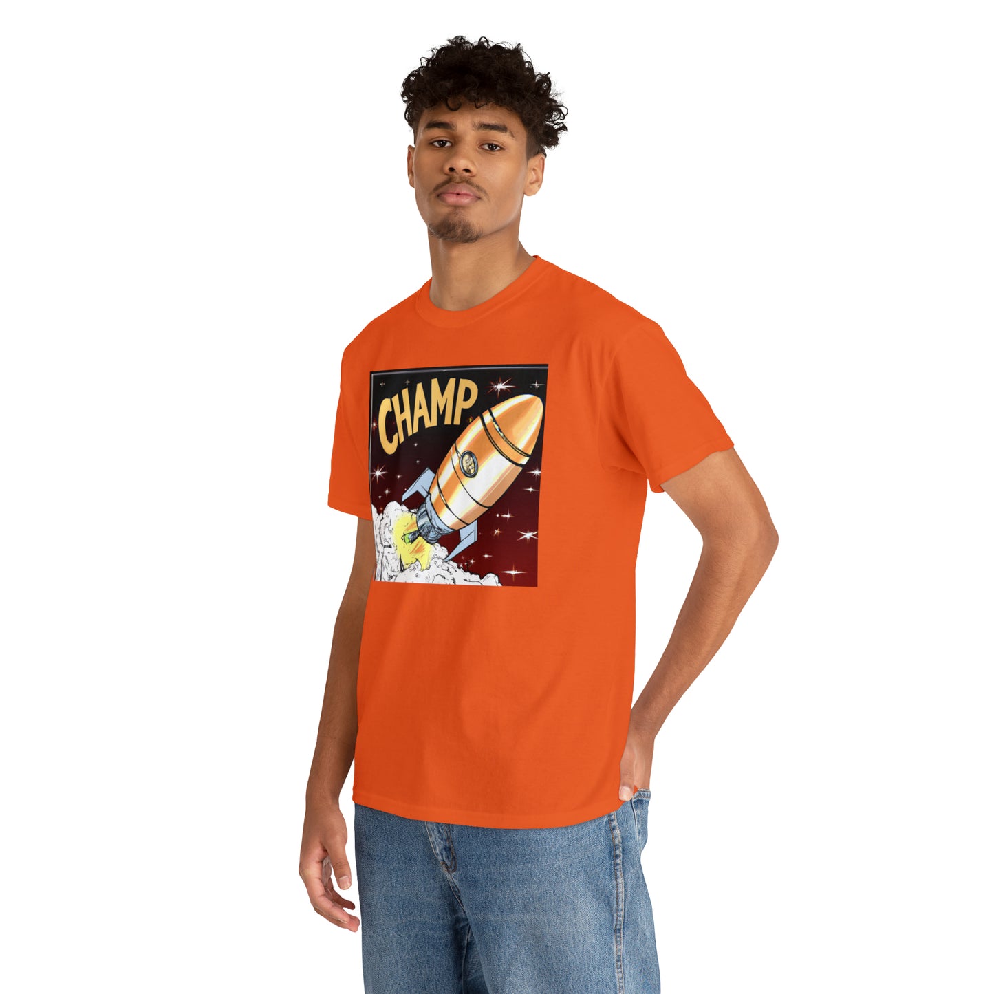 CHAMP Spaceship 12 - 1800's Style Comic Art - AI Art - Gildan Heavy Cotton Tee