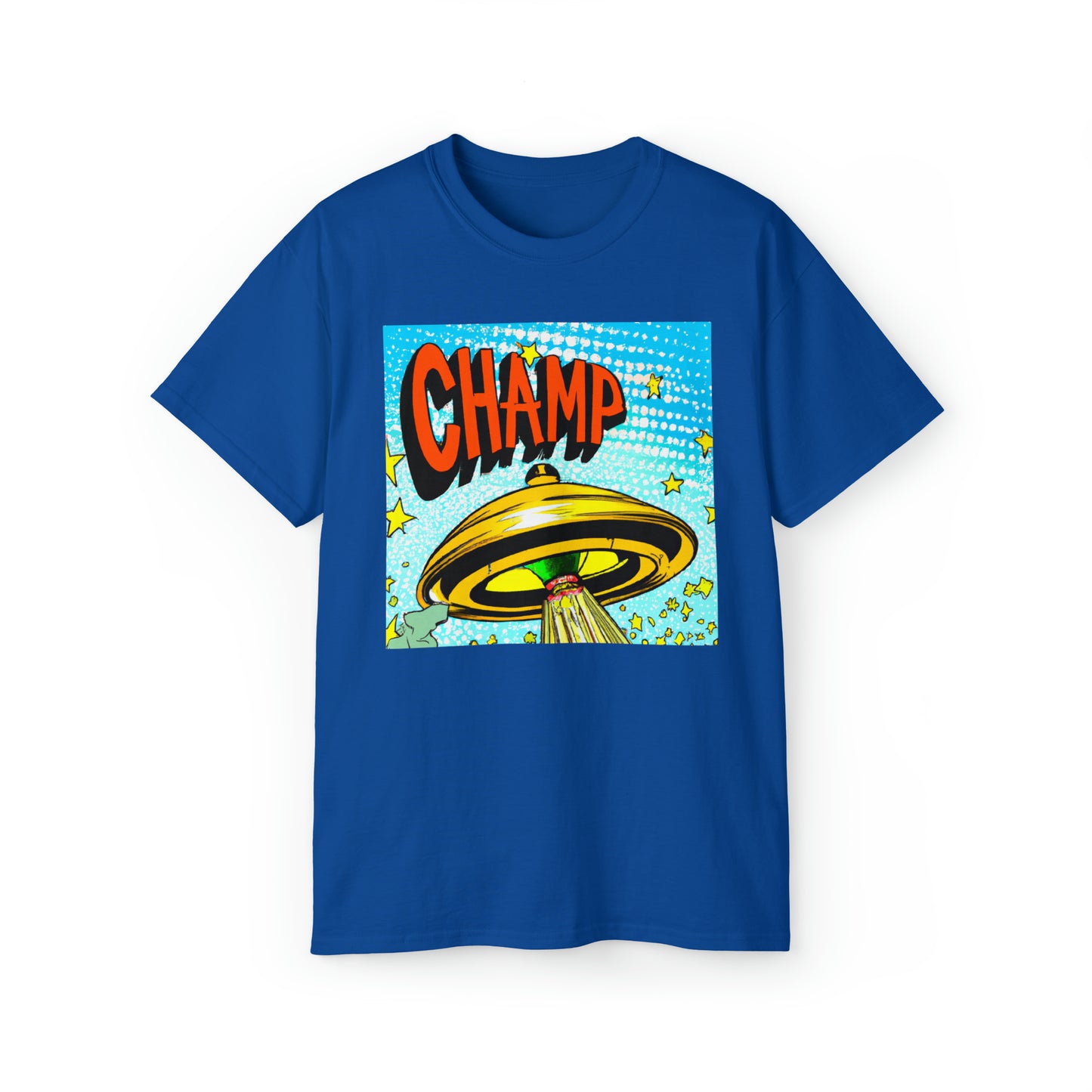 CHAMP UFO 23 - 1930's Style Comic Art - AI Art - Gildan Ultra Cotton Tee