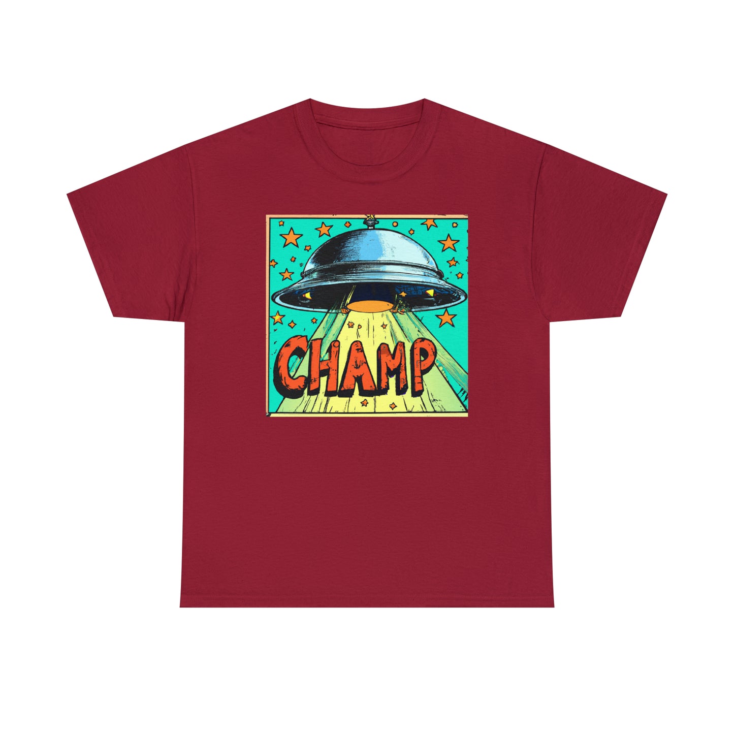 CHAMP UFO Logo 1 - AI Art - Gildan Heavy Cotton Tee