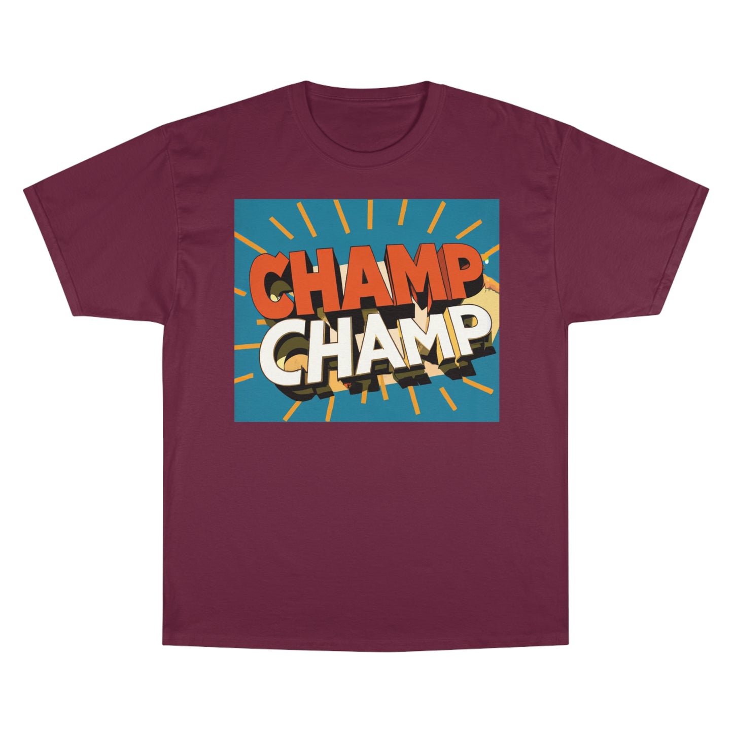 CHAMP-CHAMP Double Champ Logo 1930's Style Cartoon Art - AI Art - Champion T-Shirt