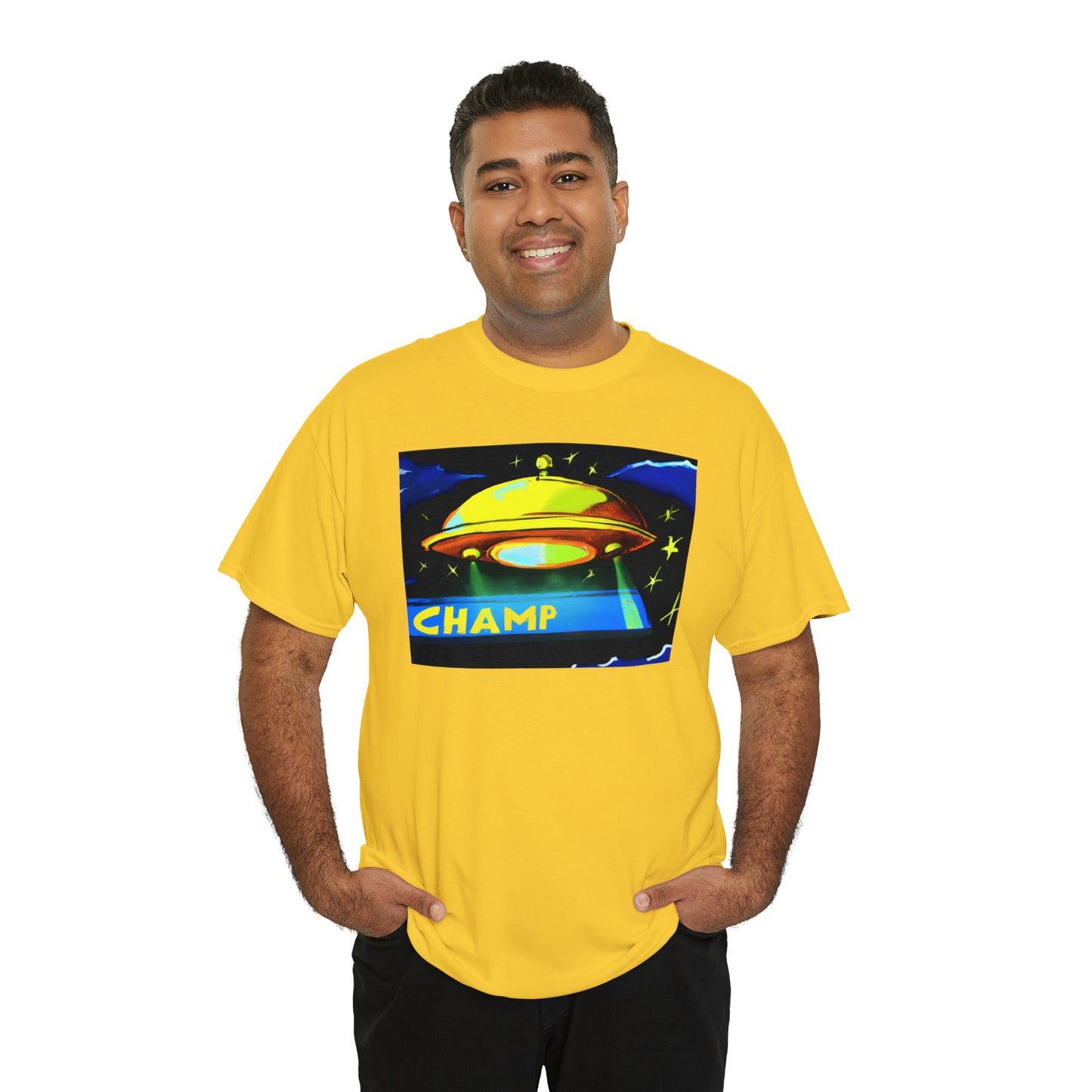 CHAMP UFO 14 - Post-Modern Style - AI Art - Gildan Heavy Cotton Tee