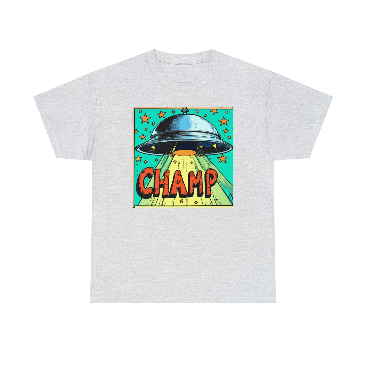 CHAMP UFO Logo 1 - AI Art - Gildan Heavy Cotton Tee