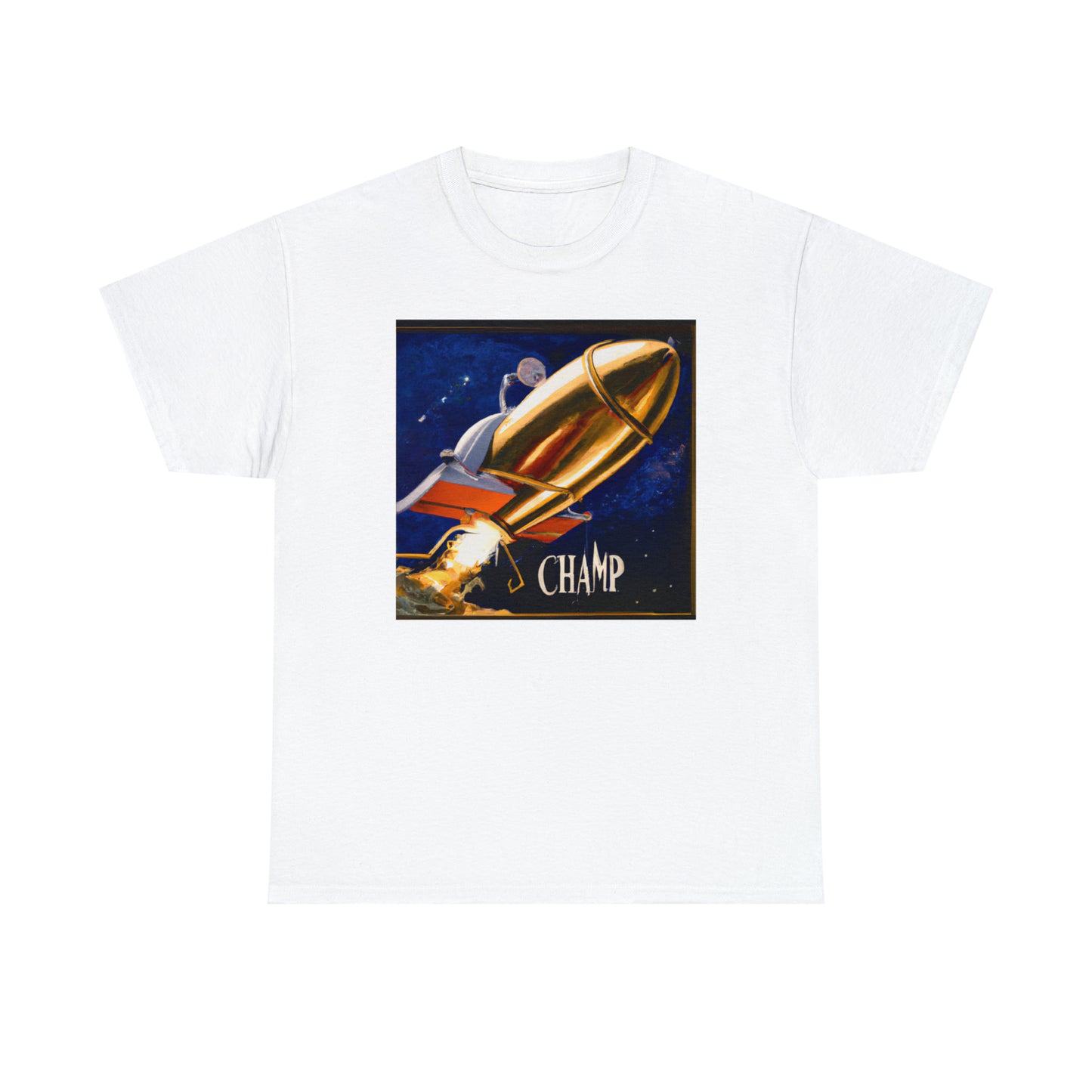 CHAMP Spaceship 9 - Renaissance Style - AI Art - Gildan Heavy Cotton Tee