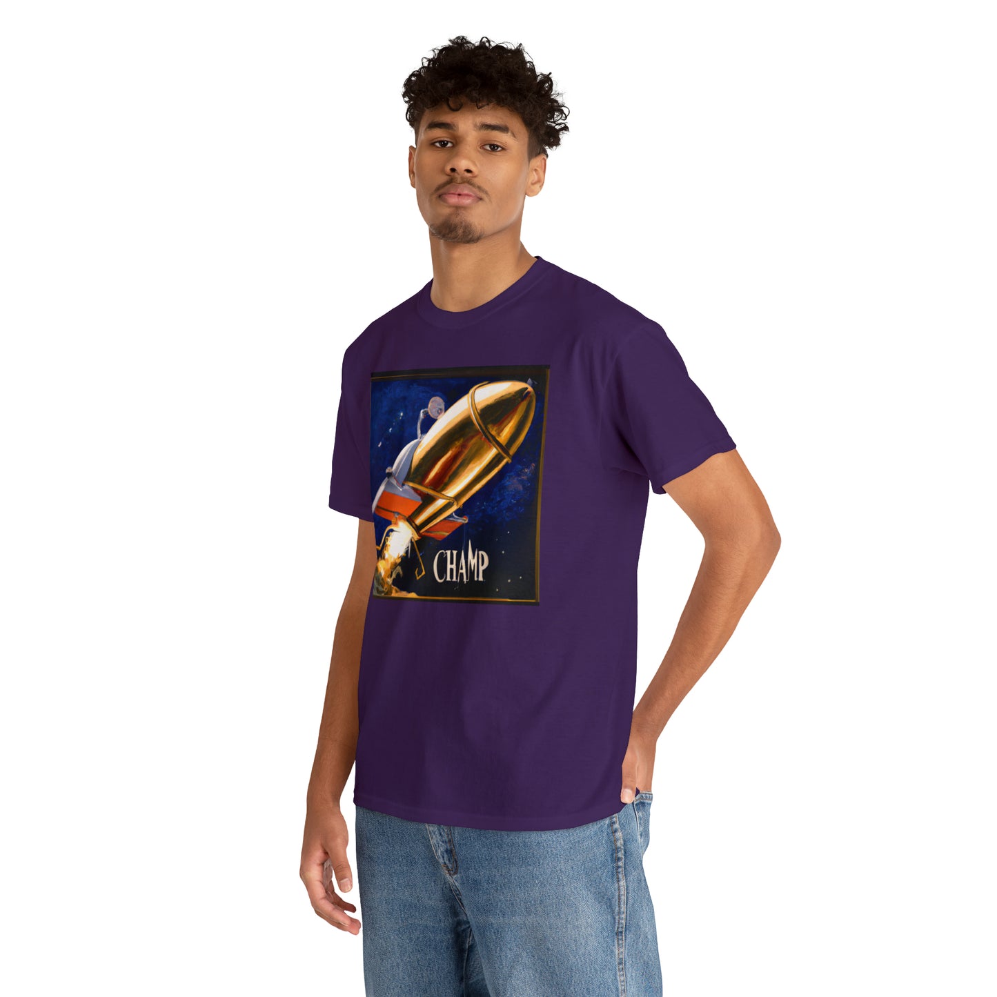 CHAMP Spaceship 9 - Renaissance Style - AI Art - Gildan Heavy Cotton Tee