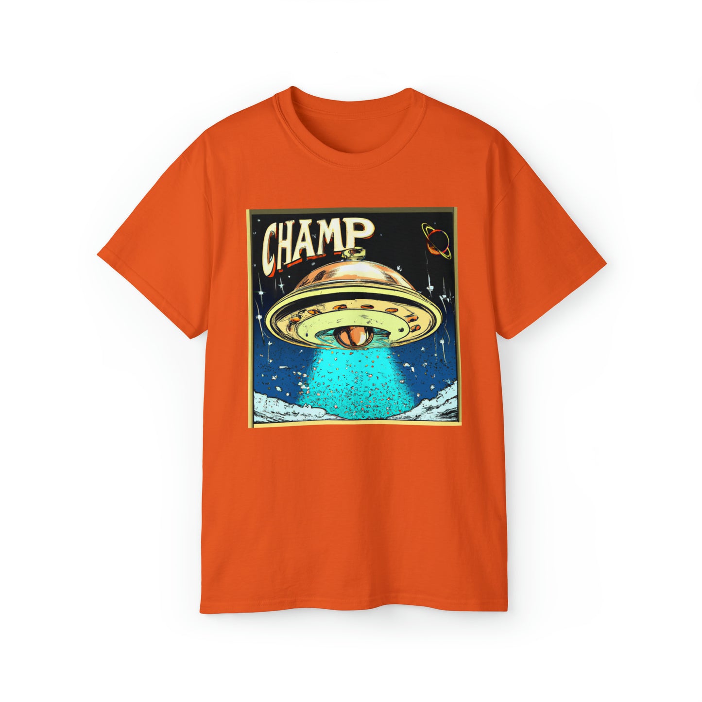 CHAMP UFO 4 - 1800's Style Comic Art - AI Art - Gildan Ultra Cotton Tee