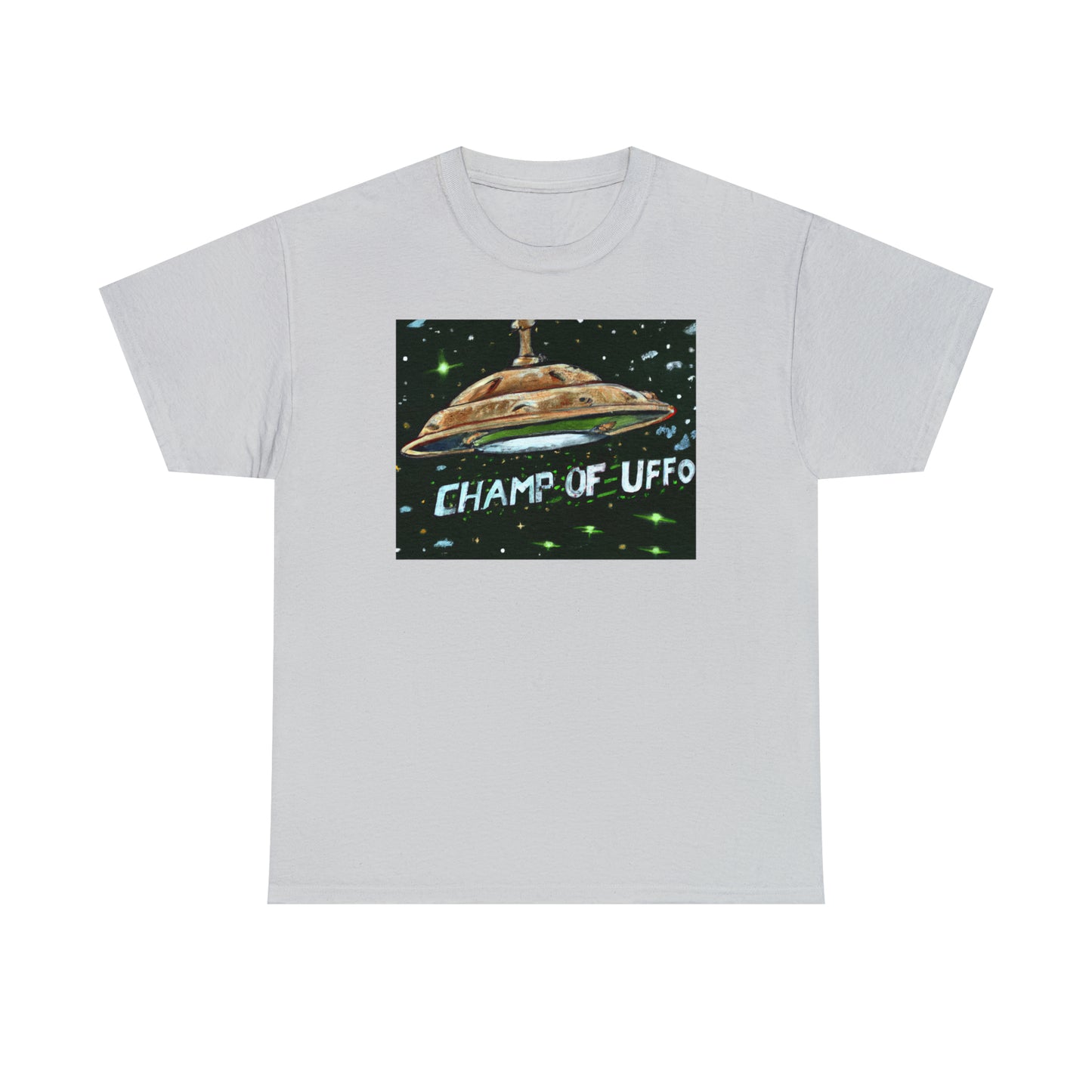 CHAMP OF UFFO (UFO 7) - Medeival Style Art - AI Art - Gildan Heavy Cotton Tee