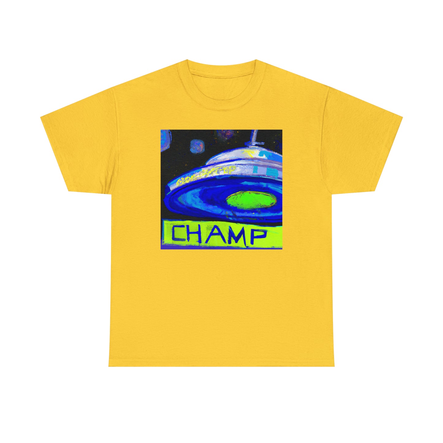 CHAMP UFO 12 - Post-Modern Style - AI Art - Gildan Heavy Cotton Tee