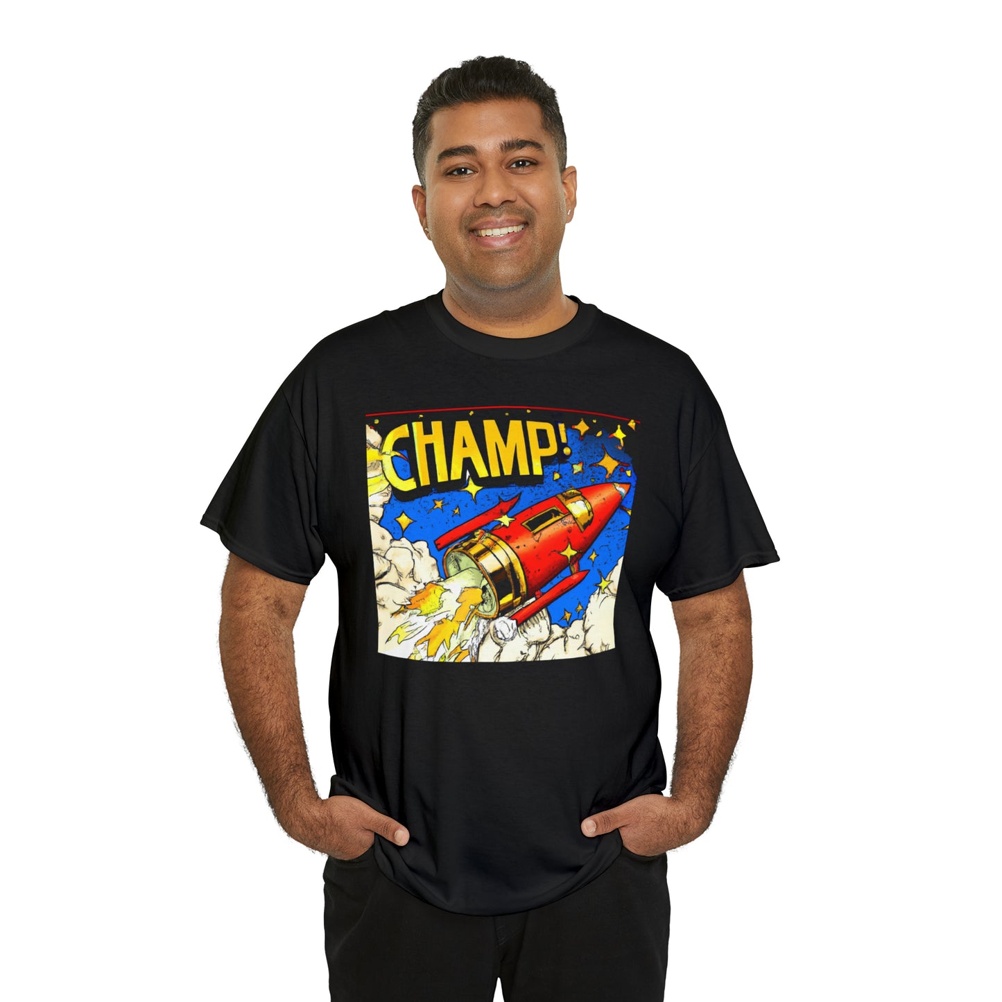 CHAMP! Spaceship 4 - 1700's Comic Style - AI Art - Gildan Heavy Cotton Tee