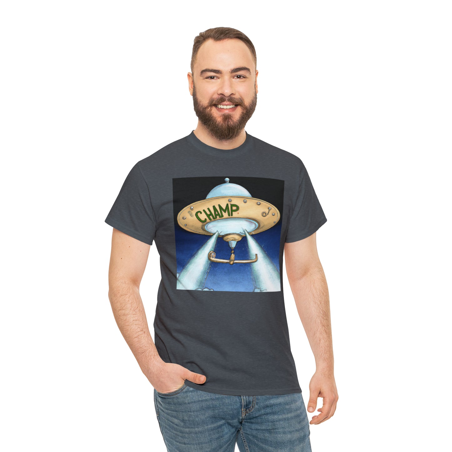 CHAMP UFO 10 - Neo-Classical Style - AI Art - Gildan Heavy Cotton Tee