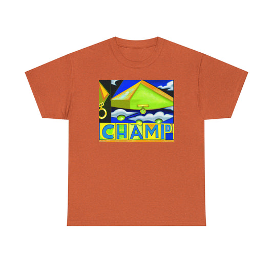 CHAMP UFO 11 - Cubist Style - AI Art - Gildan Heavy Cotton Tee