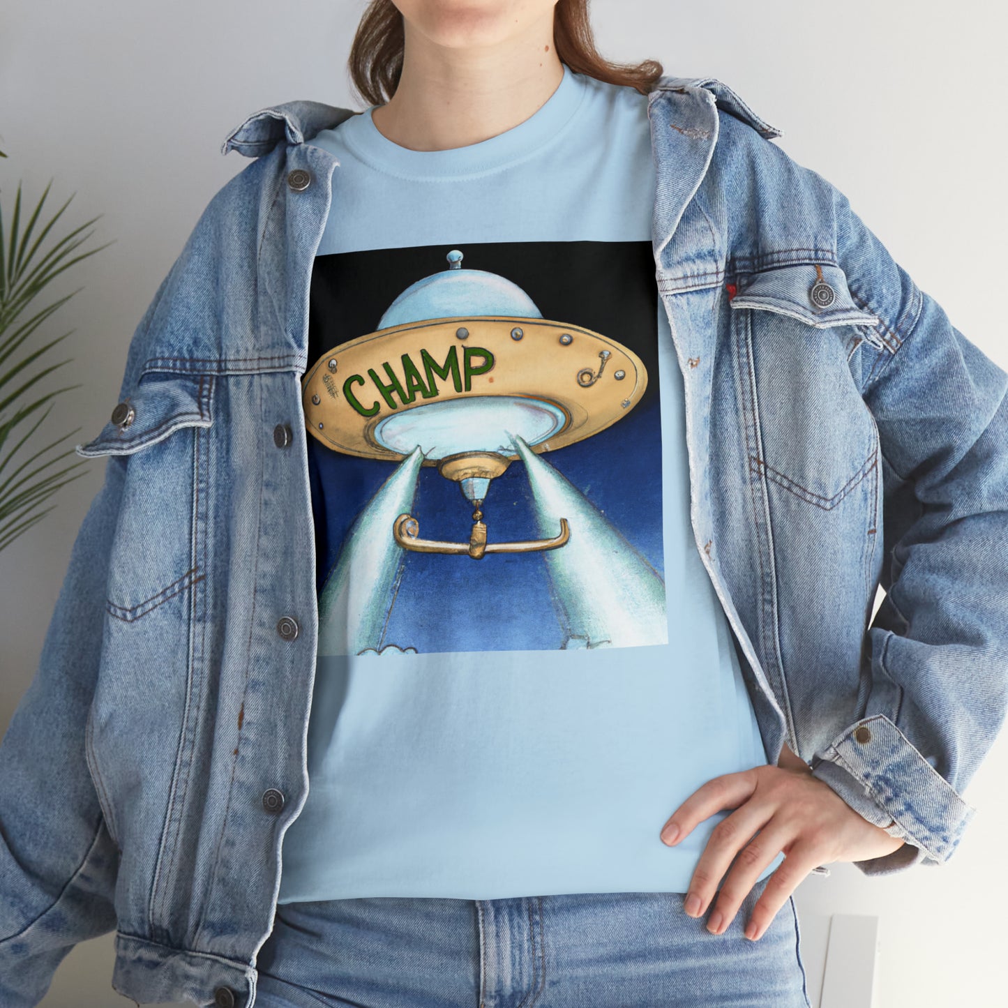 CHAMP UFO 10 - Neo-Classical Style - AI Art - Gildan Heavy Cotton Tee