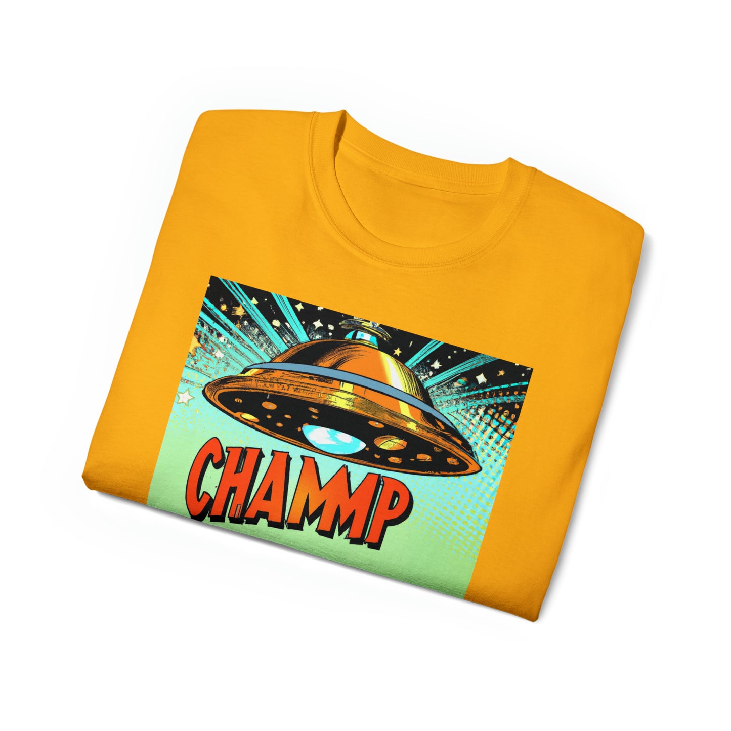 CHAMMP UFO 3 - 1800's Style Comic Art - AI Art - Gildan Ultra Cotton Tee