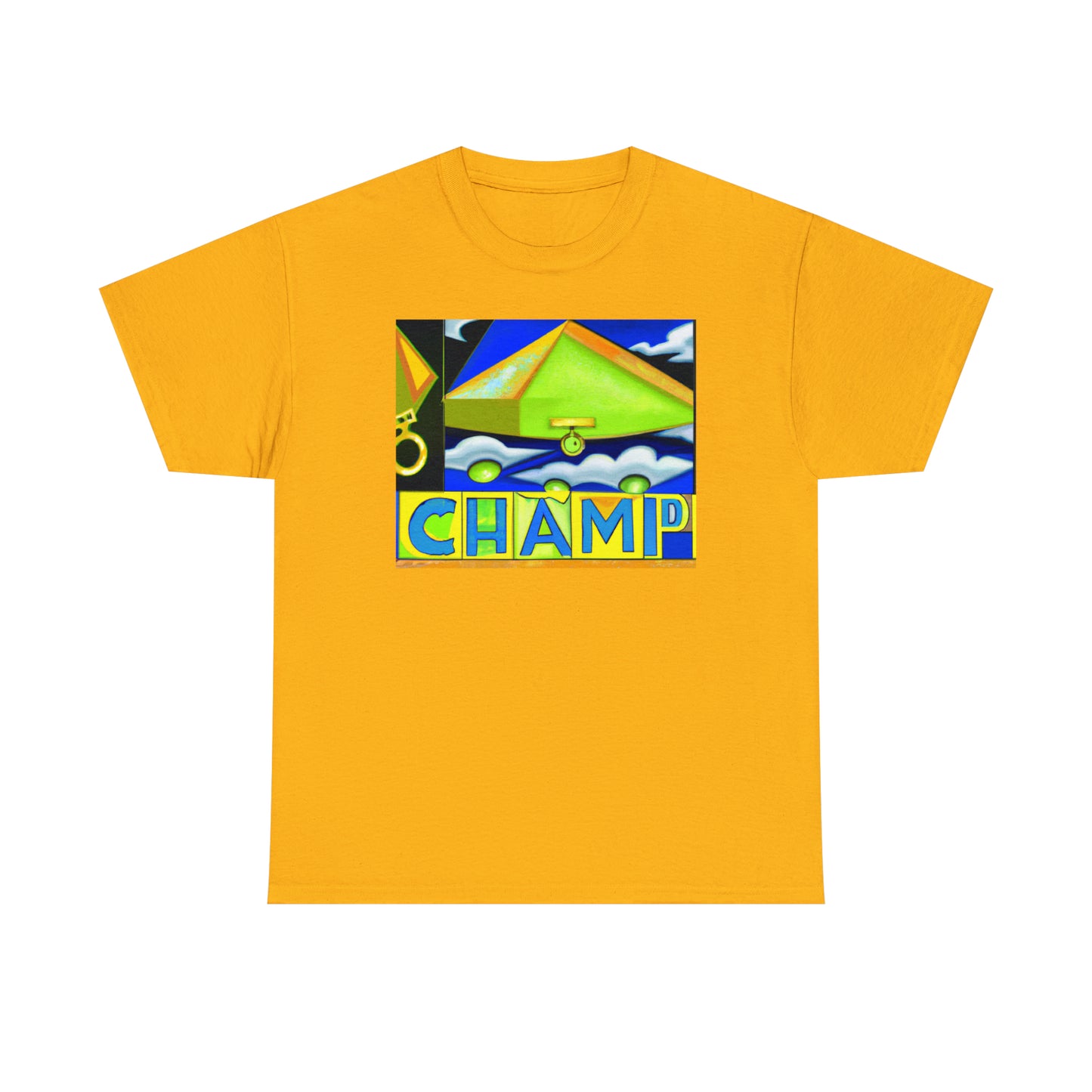 CHAMP UFO 11 - Cubist Style - AI Art - Gildan Heavy Cotton Tee