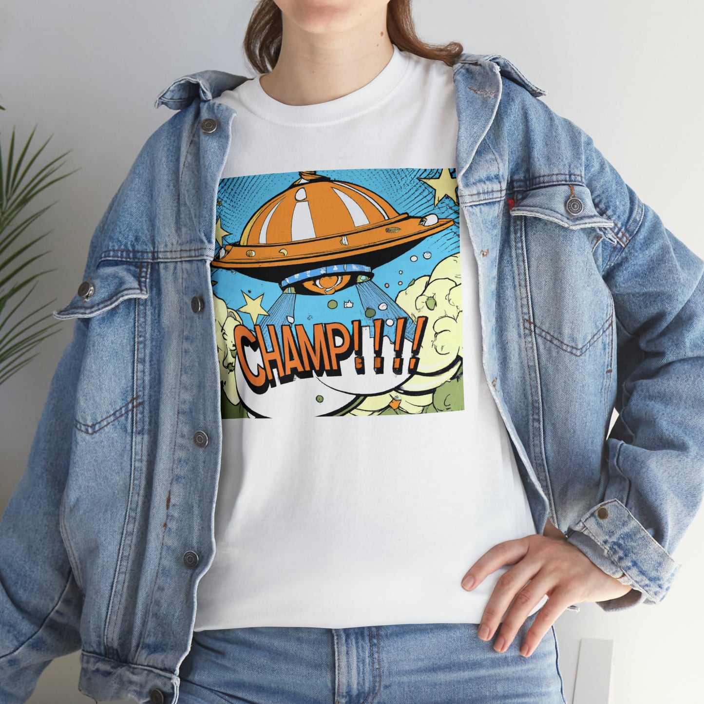 CHAMP!!!! UFO 22 - 1920's Style Comic Art - AI Art - Gildan Heavy Cotton Tee