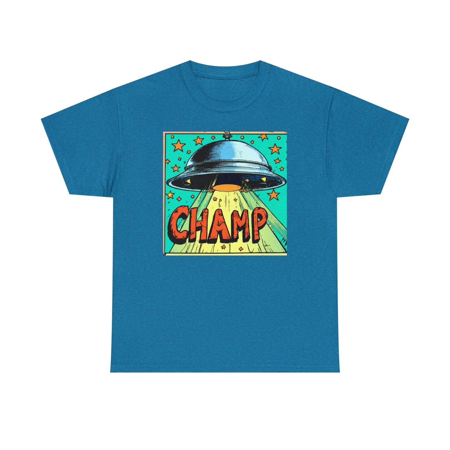 CHAMP UFO Logo 1 - AI Art - Gildan Heavy Cotton Tee