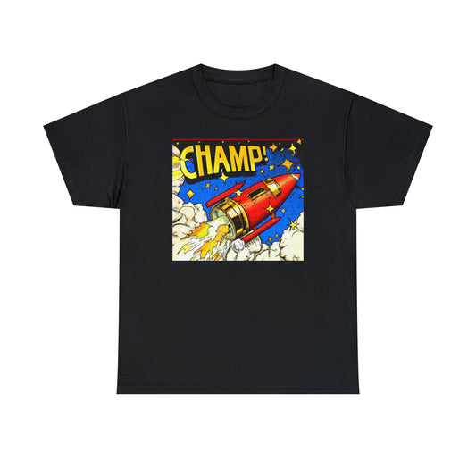 CHAMP! Spaceship 4 - 1700's Comic Style - AI Art - Gildan Heavy Cotton Tee