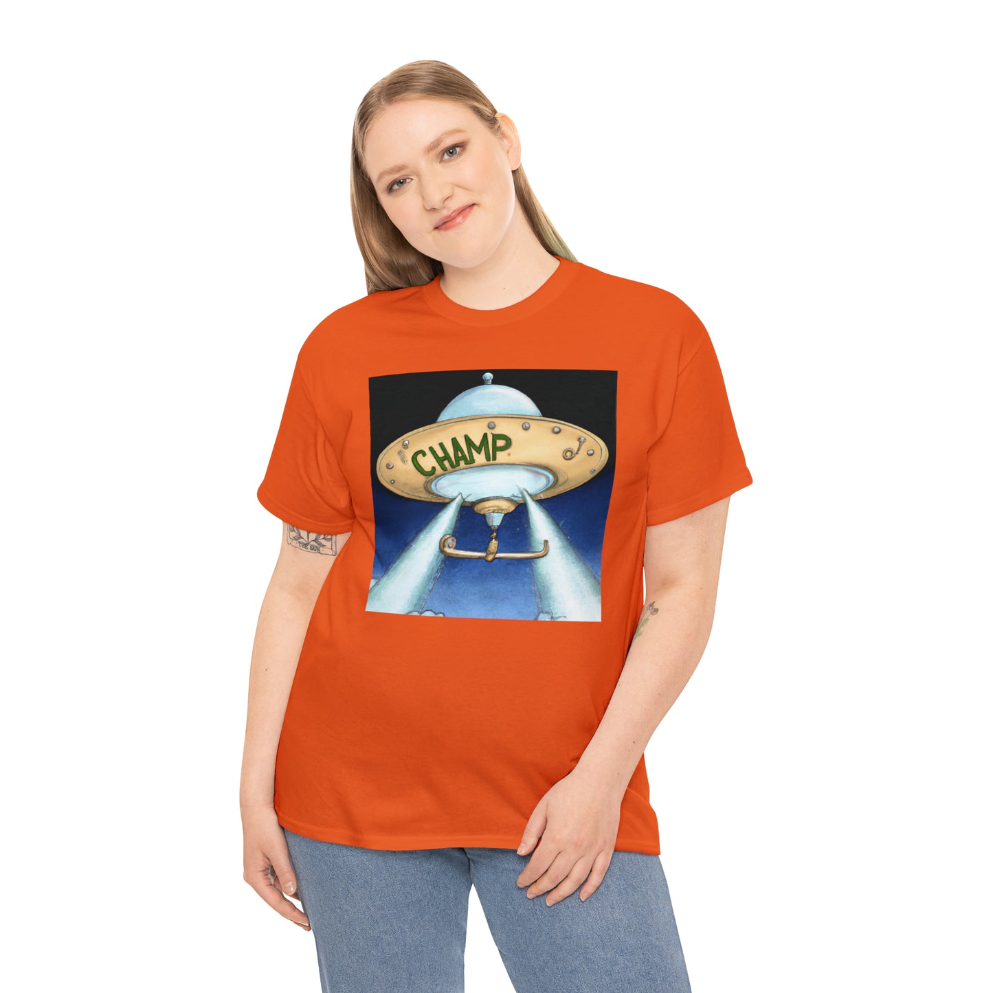 CHAMP UFO 10 - Neo-Classical Style - AI Art - Gildan Heavy Cotton Tee